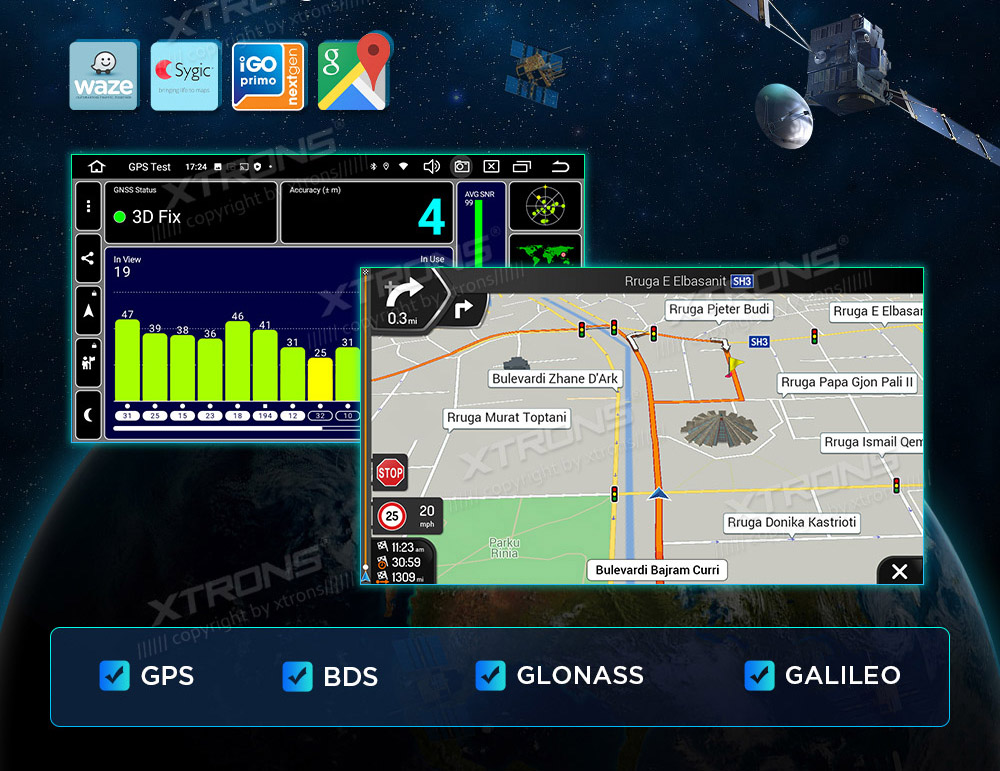 XTRONS XTR9430 XTRONS XTR9430 GPS offline ja online navigaator