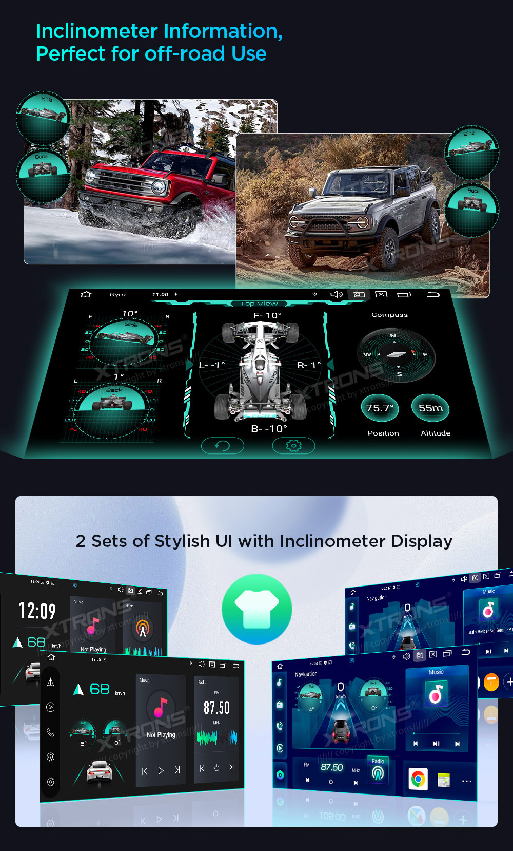 XTRONS XTR9430 XTRONS XTR9430 Xtronsi unikaaldisainiga kasutajaliides