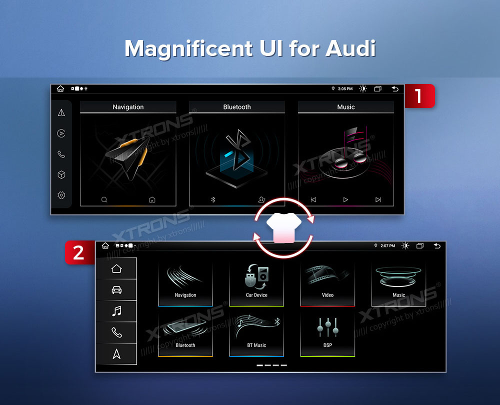 XTRONS QLA23Q5NL XTRONS QLA23Q5NL Xtronsi unikaaldisainiga kasutajaliides