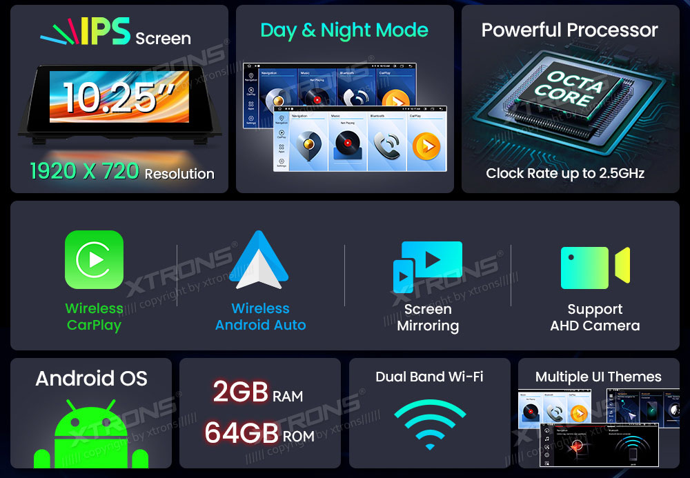 XTRONS QTB10FVNB XTRONS QTB10FVNB riistvara protsessor ja RAM ROM mälud.