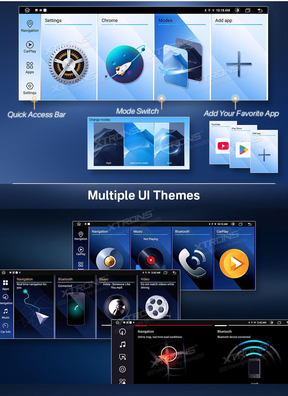 XTRONS QTB10FVNB XTRONS QTB10FVNB Xtronsi unikaaldisainiga kasutajaliides