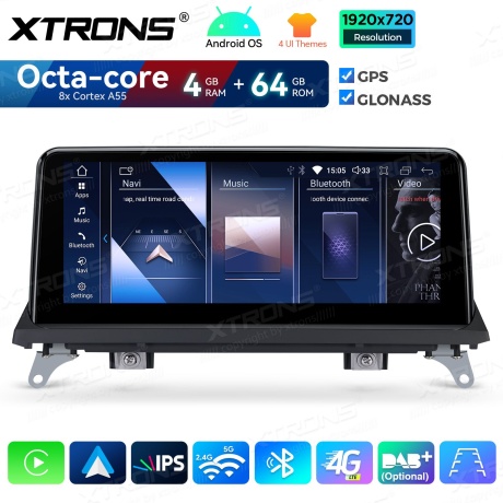 4+64Gb | 10.25"  | BMW X5 | X6 | E70 | 71 iDrive CIC (2010-2014) Android 14 GPS autoraadio ja multimeedia keskus