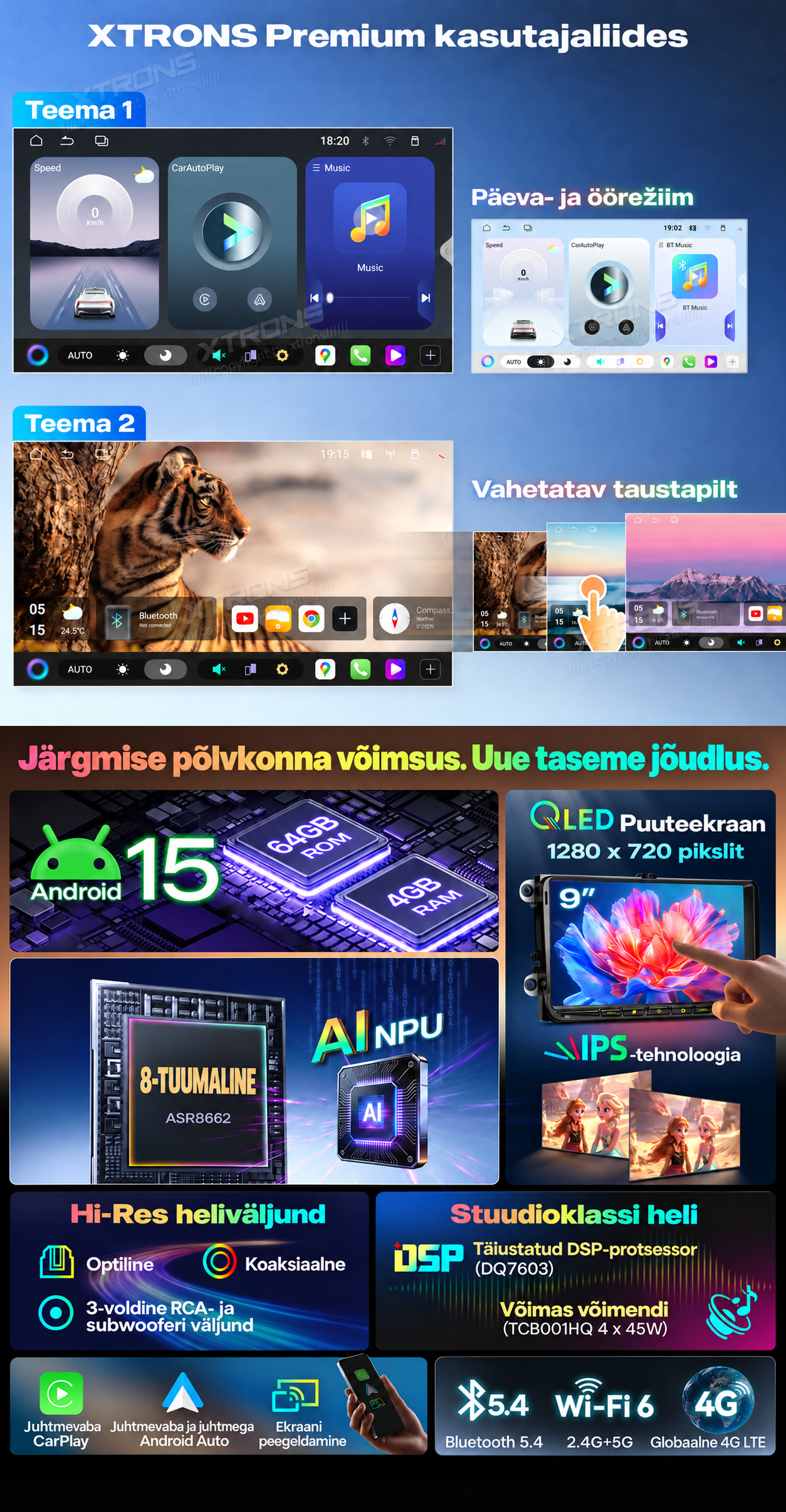 XTRONS XTR9971 XTRONS XTR9971 Xtronsi unikaaldisainiga kasutajaliides