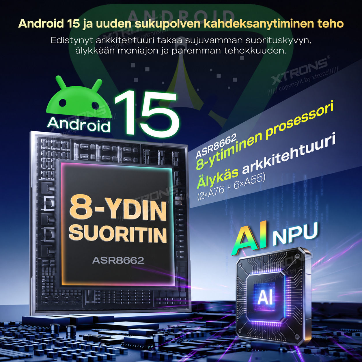 XTRONS XTR9693 XTRONS XTR9693 laitteisto ja prosessori RAM -ROM -muisti.
