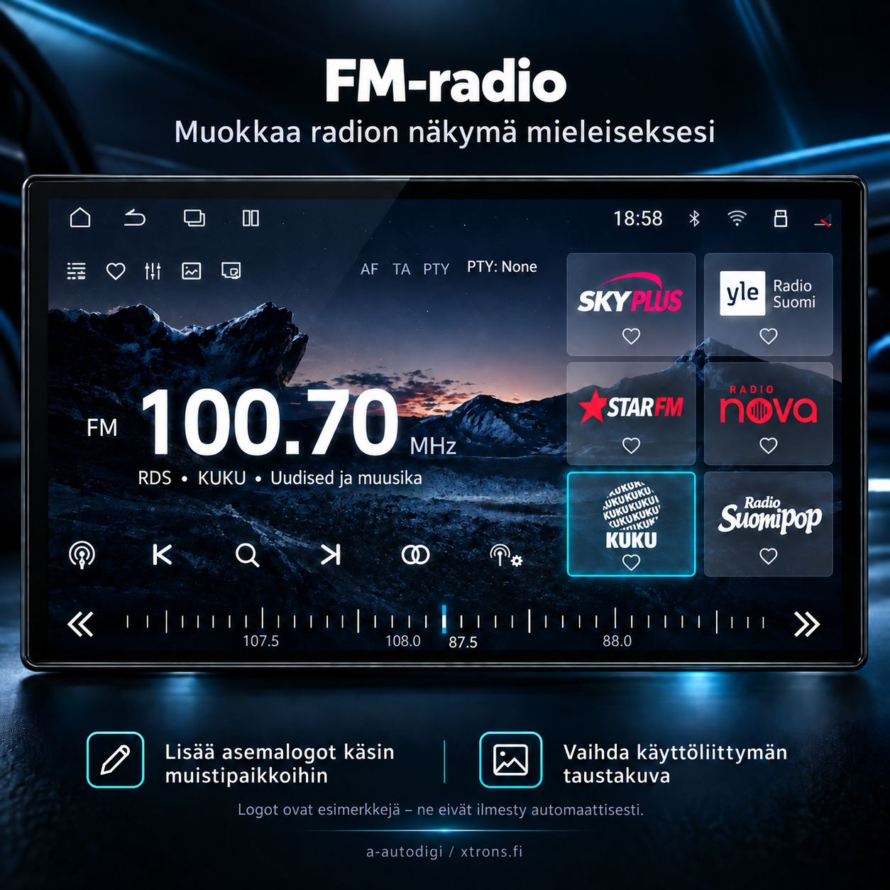 XTRONS XTR9693 XTRONS XTR9693 FM RDS raadio ja USB multimedia soitin