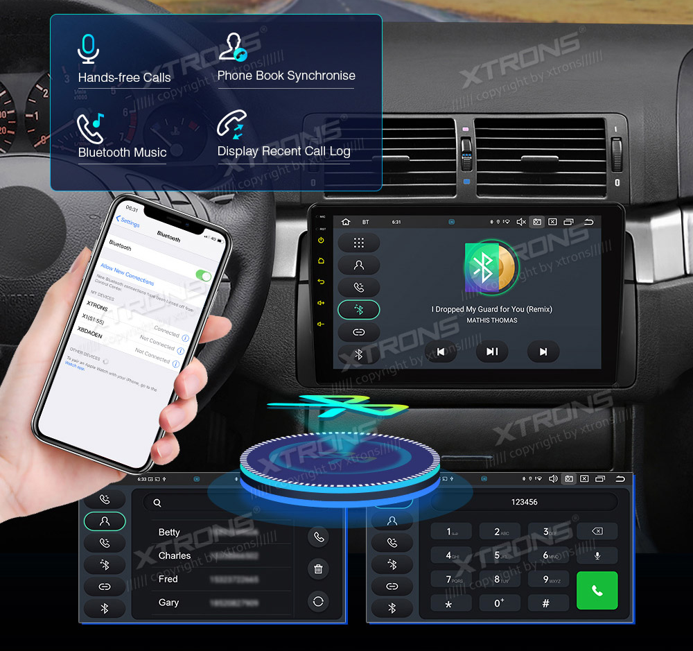XTRONS XTR9300 XTRONS XTR9300 bluetooth handsfree käed vabad kõned