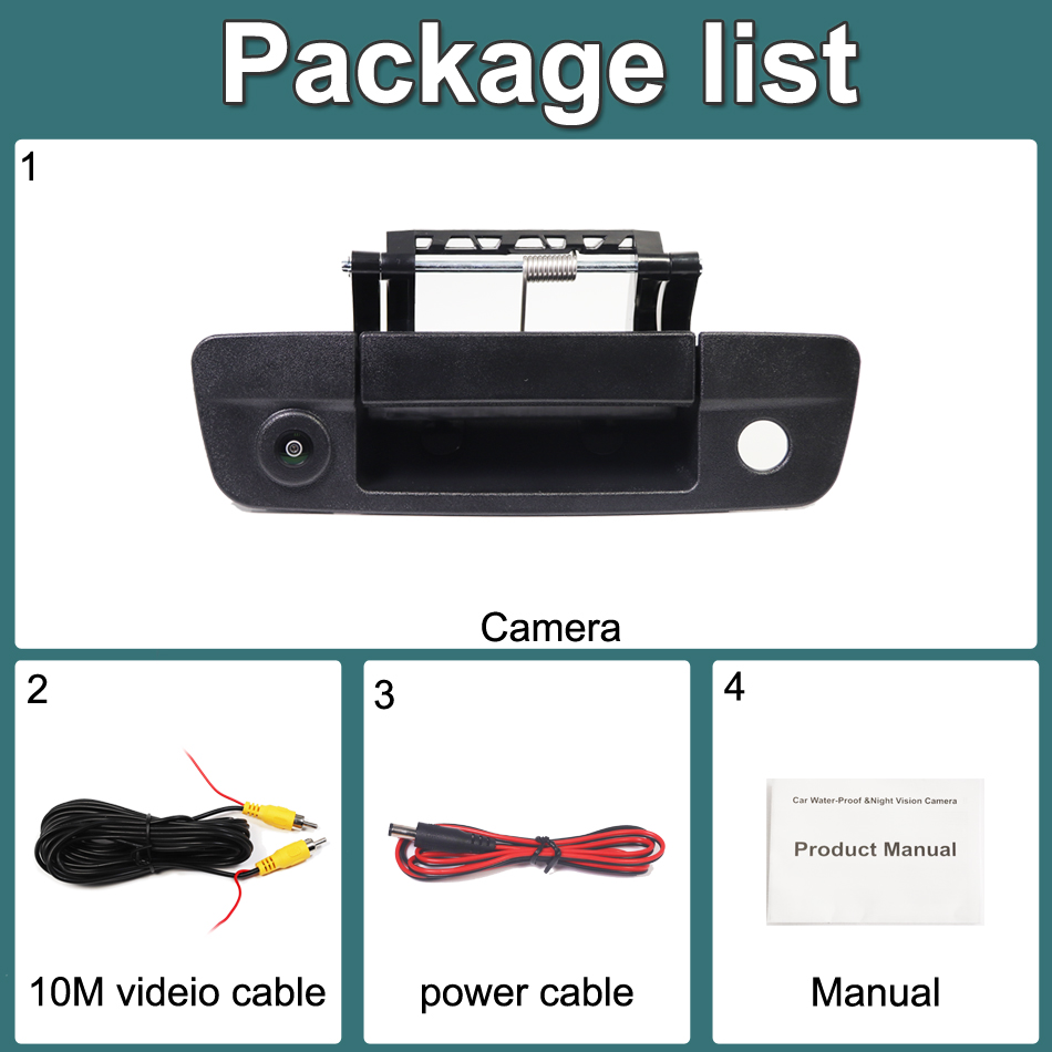 Dodge RAM 1500 / 2500 / 3500 tagaluugi käepidemega AHD Tagurduskaamera