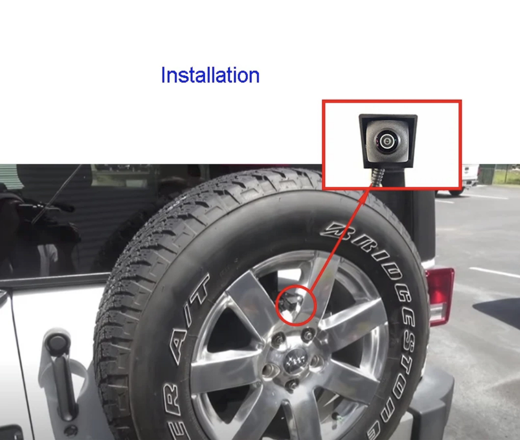 JEEP Wrangler tagaluugi varuratta kinnitusega AHD tagurduskaamera