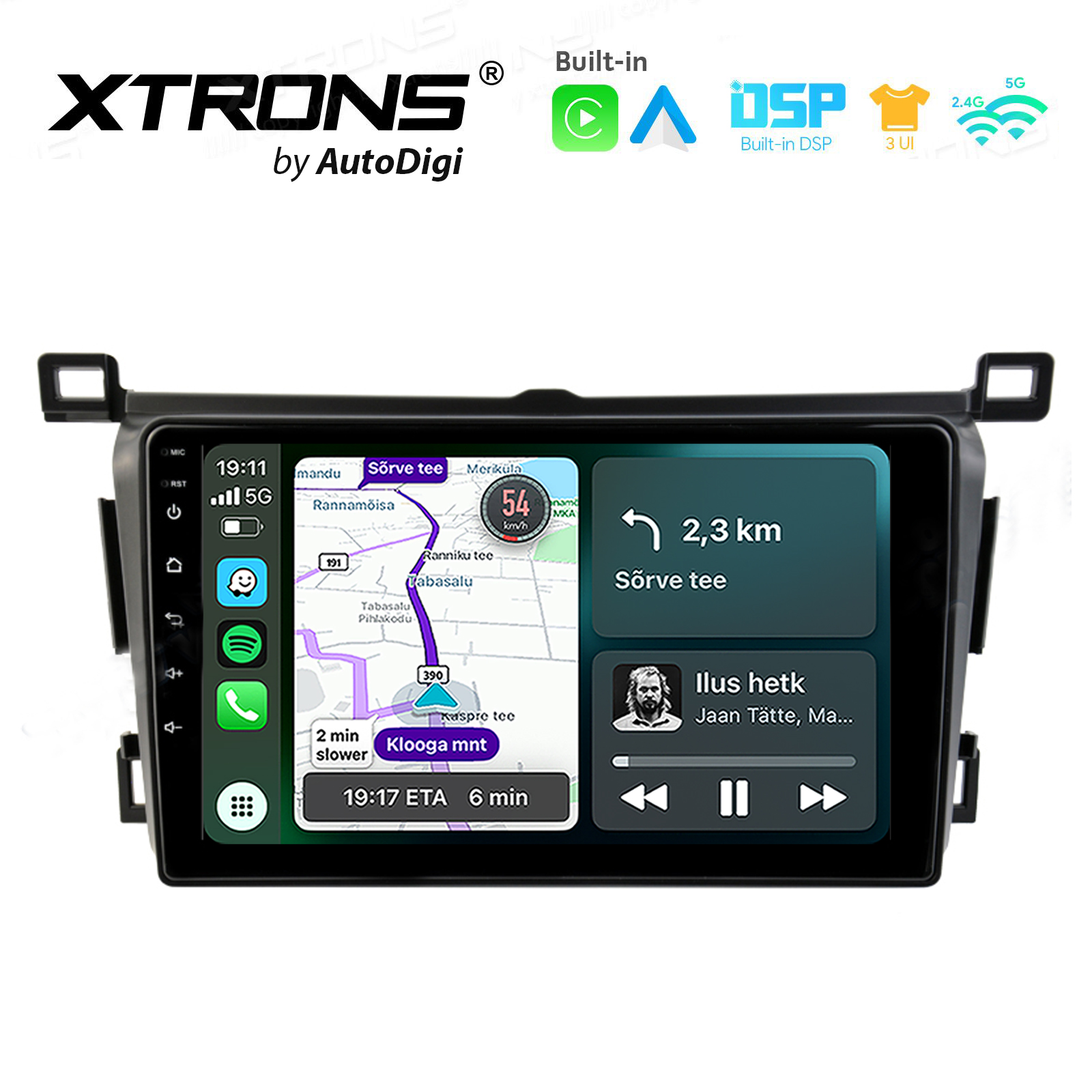 XTRONS XTR9120D merkkikohtainen Android GPS multimedia näyttösoitin