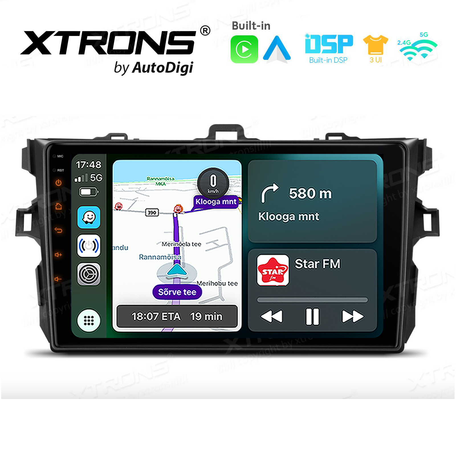 Toyota Corolla (2006-2013) Android 14  | CarPlay Android multimeedia keskus | DAB+ digiraadio