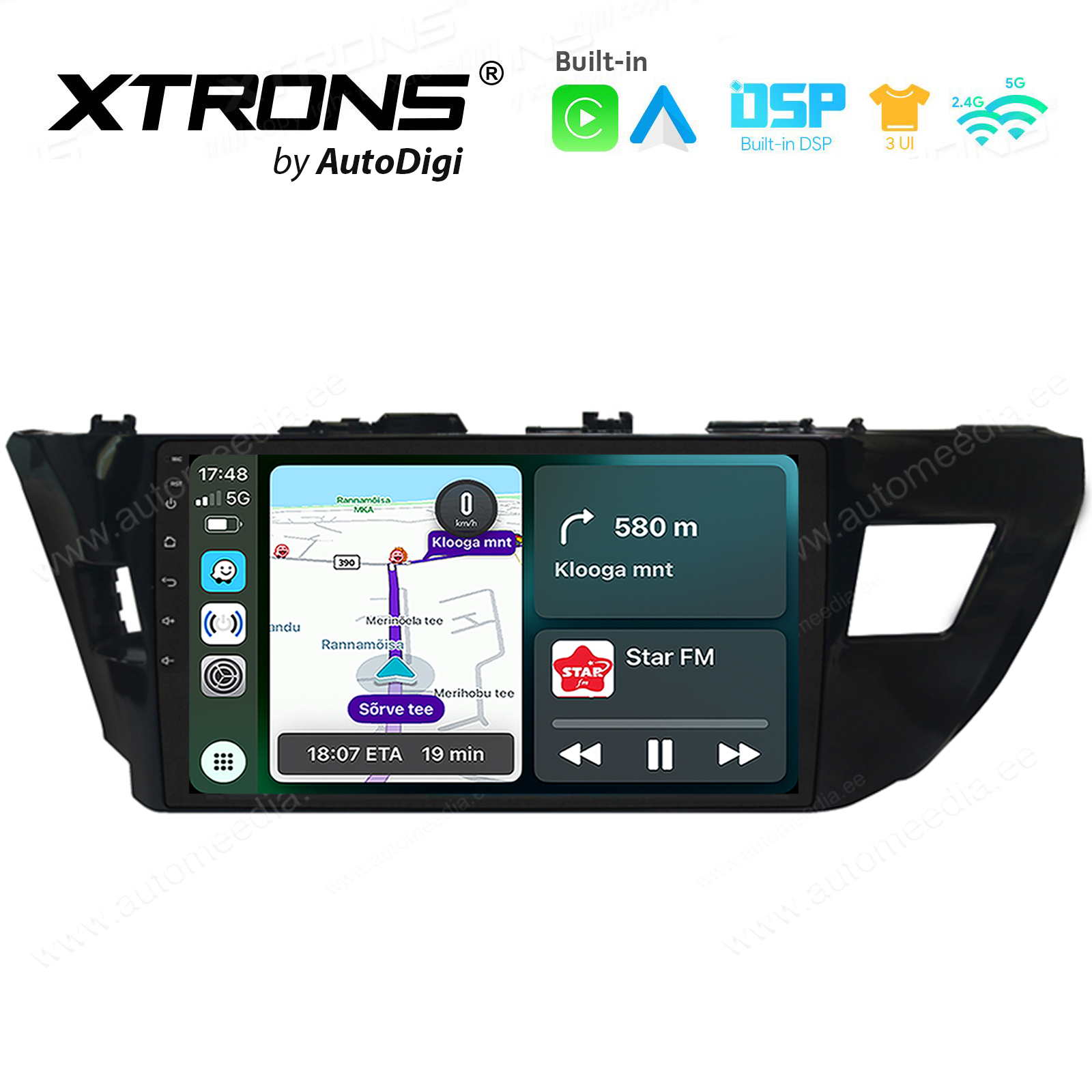 TOYOTA COROLLA (2013-2015) Android 14  | CarPlay Android multimeedia keskus | DAB+ digiraadio