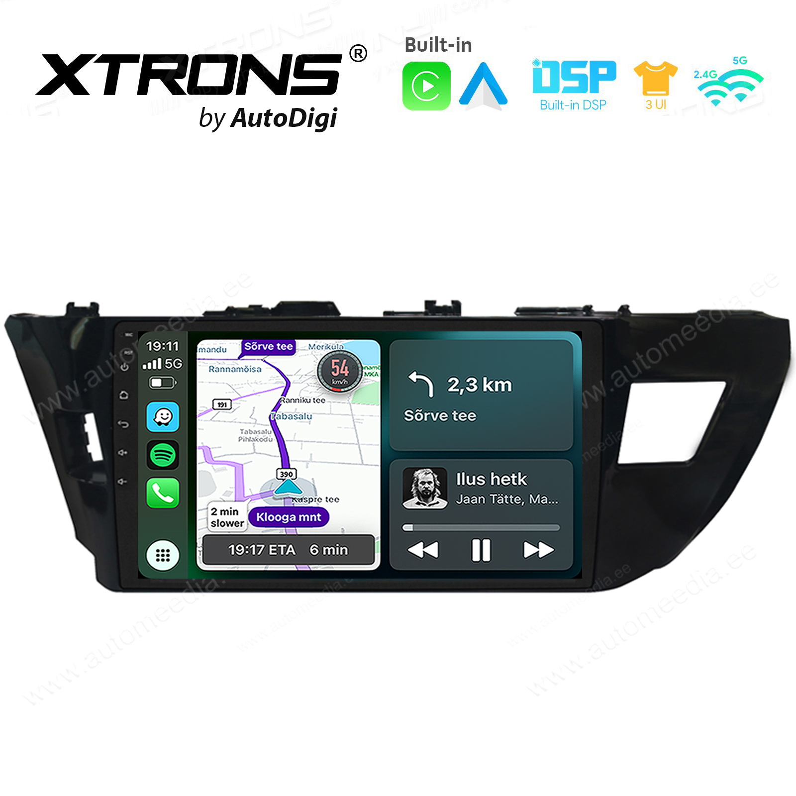 XTRONS XTR9150 merkkikohtainen Android GPS multimedia näyttösoitin