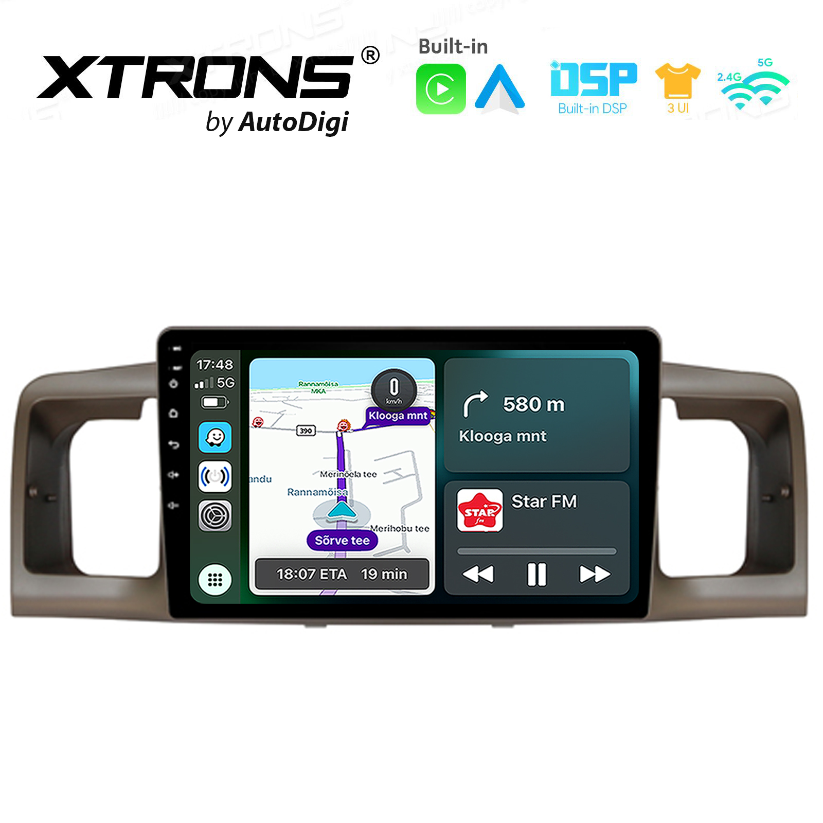 Toyota Corolla (2000-2006) Android 14  | CarPlay Android multimeedia keskus | DAB+ digiraadio