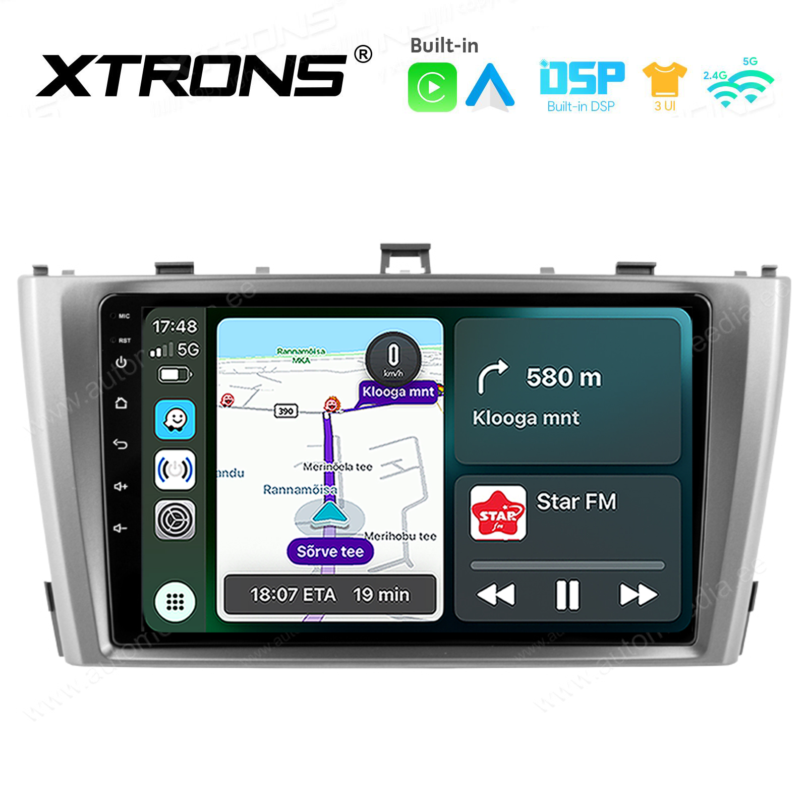 Toyota Avensis 3 2008 - 2015 Android 14  | CarPlay Android multimeedia keskus | DAB+ digiraadio