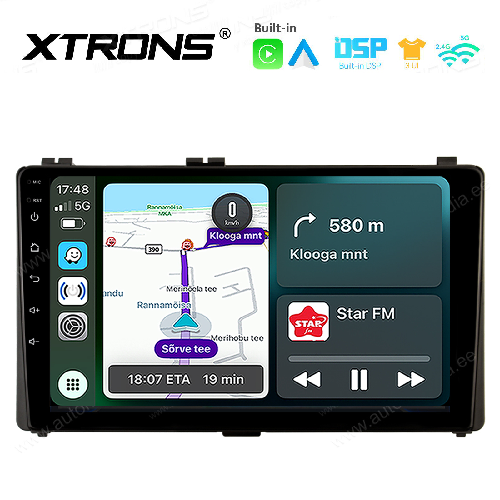 TOYOTA AURIS Gen. II (2015-2018) Android 14  | CarPlay Android multimeedia keskus | DAB+ digiraadio