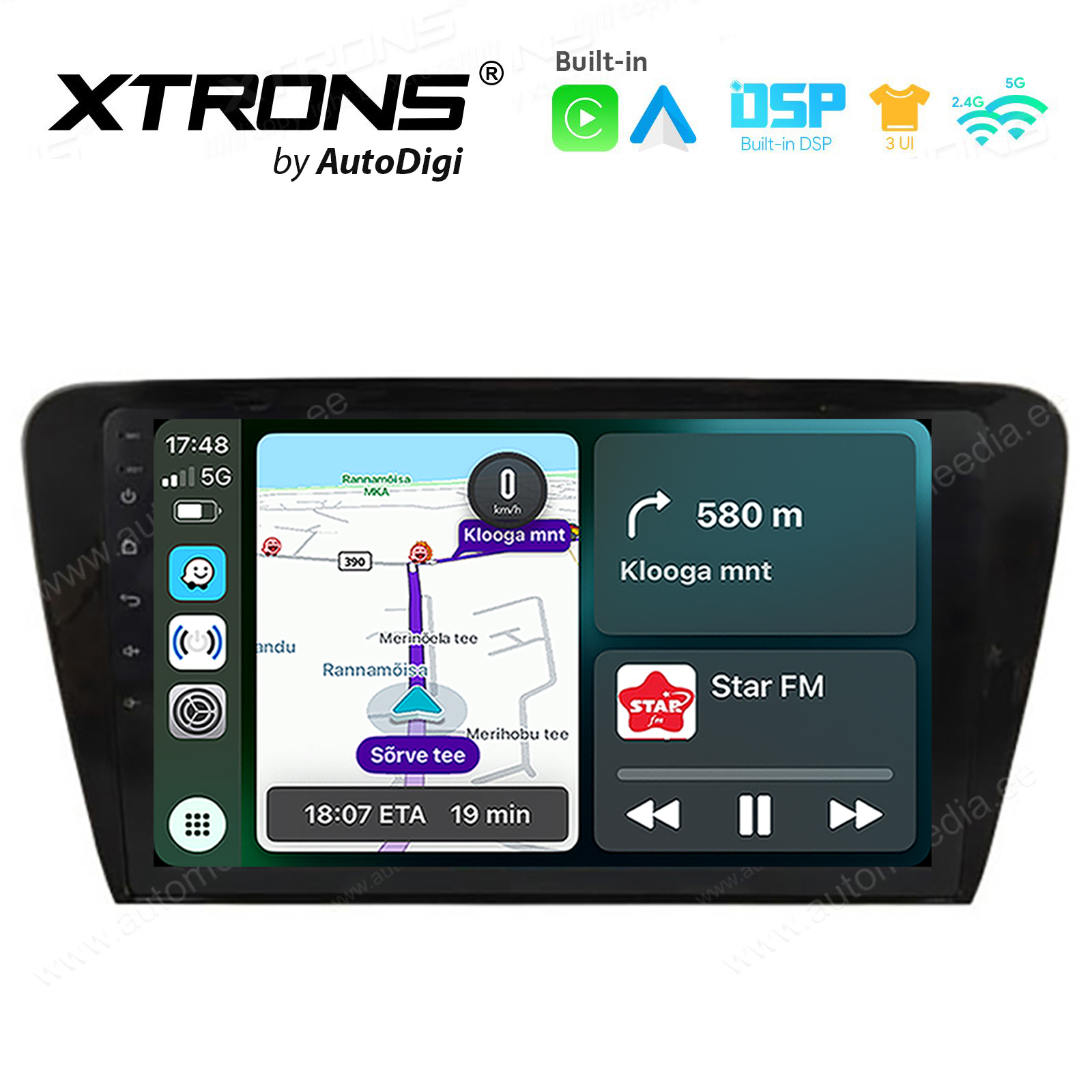 Skoda Octavia (2013-2020) Android 14  | CarPlay Android multimeedia keskus | DAB+ digiraadio