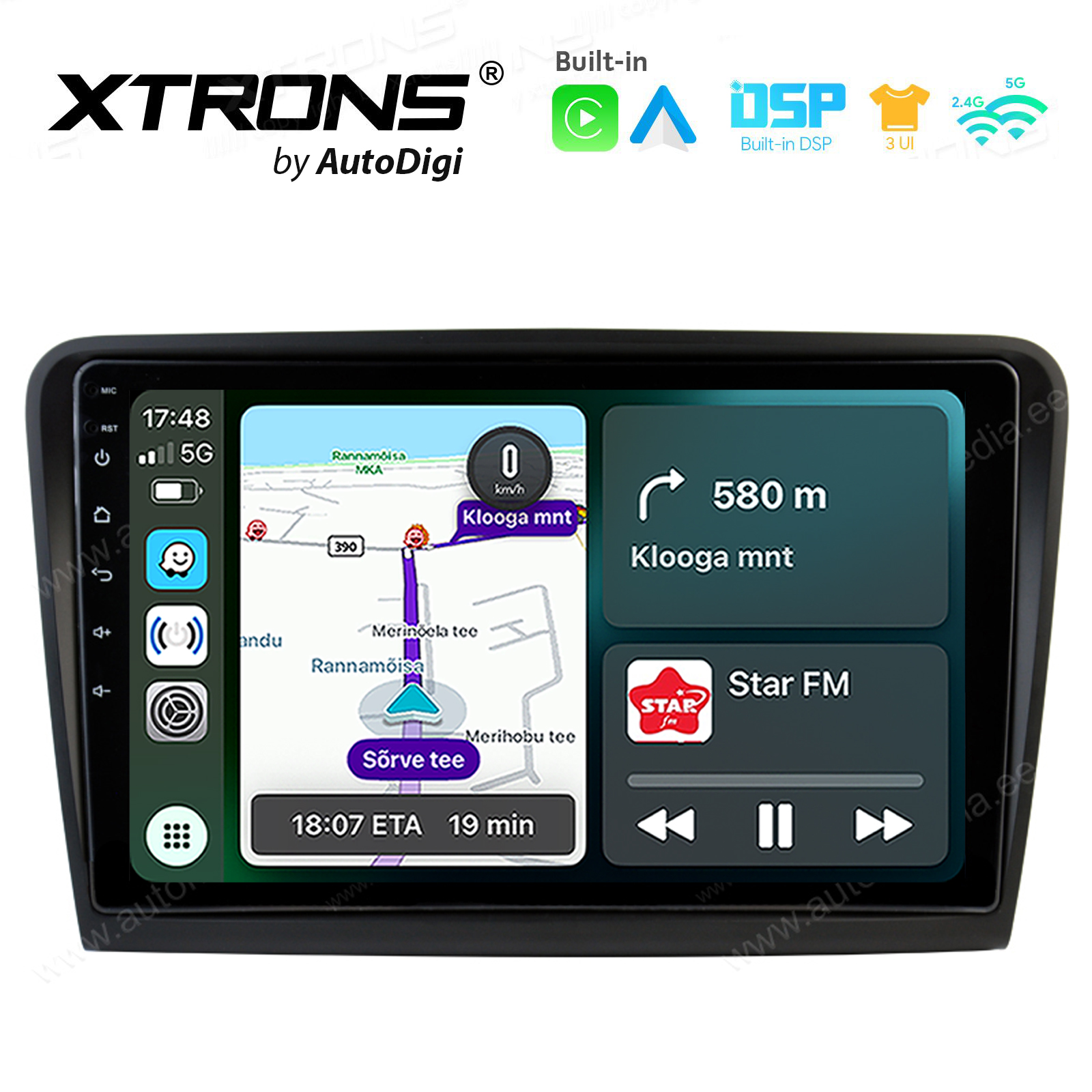 Skoda Superb 2 B6 2008 - 2015 Android 14  | CarPlay Android multimeedia keskus | DAB+ digiraadio