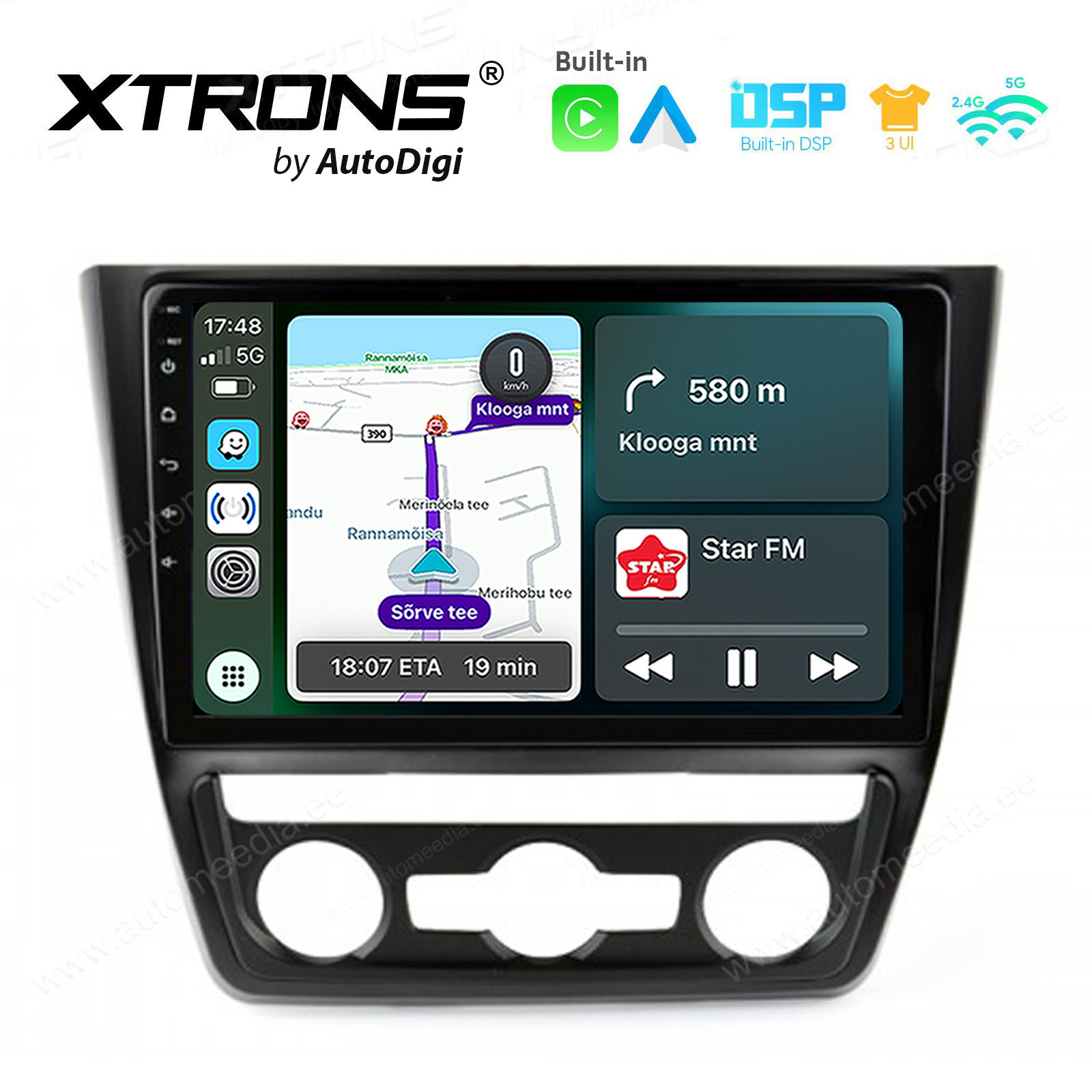 Skoda Yeti (2009-2017) Android 14  | CarPlay Android multimeedia keskus | DAB+ digiraadio