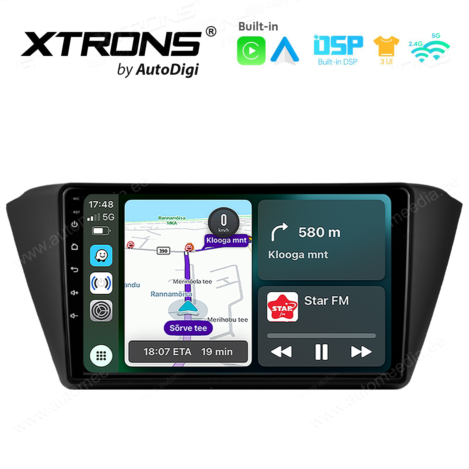Skoda Fabia 2015-2019 Android 14  | CarPlay Android multimeedia keskus | DAB+ digiraadio