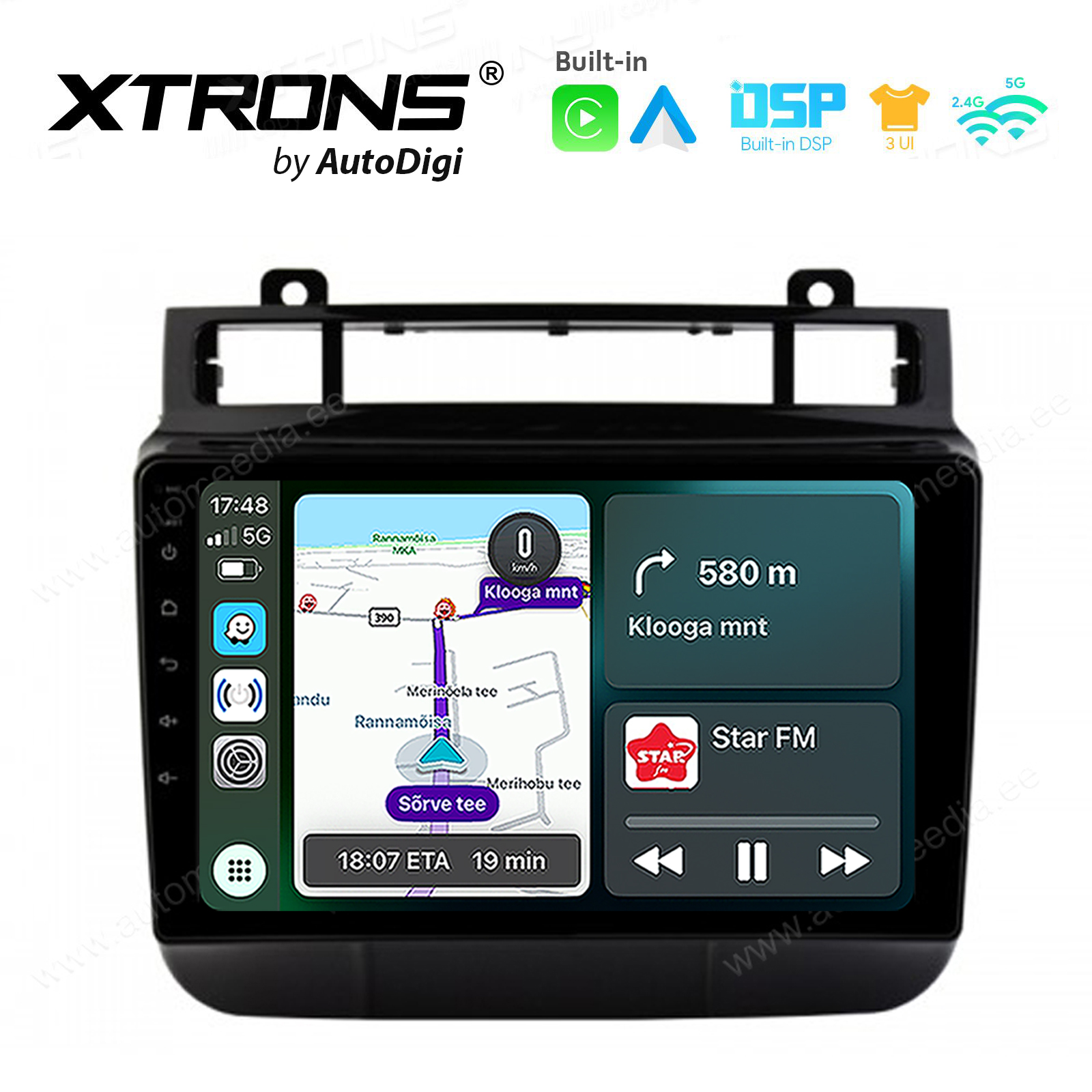 VW Touareg (2010-2017) Android 14  | CarPlay Android multimeedia keskus | DAB+ digiraadio