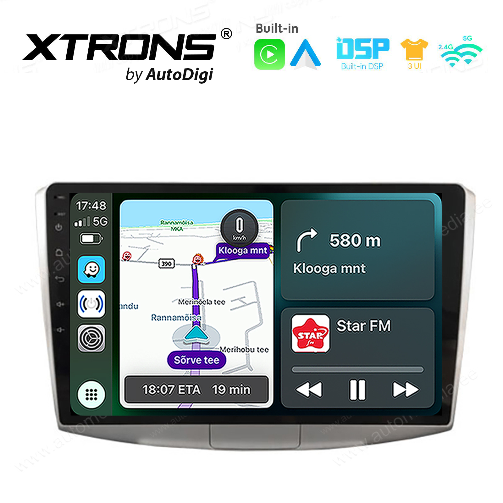 VW Passat B7 (2010-2015) Android 14  | CarPlay Android multimeedia keskus | DAB+ digiraadio