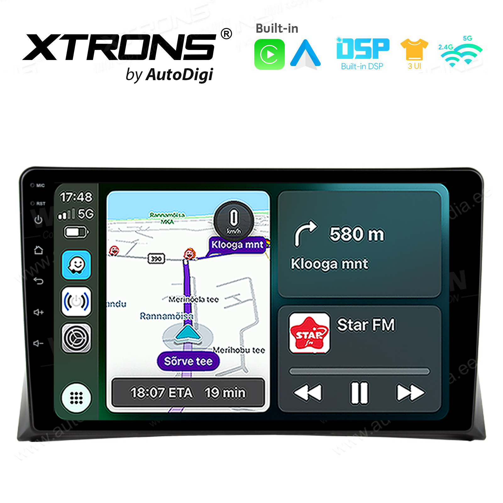 VW Transporter T5 (2003 - 2015) Android 14  | CarPlay Android multimeedia keskus | DAB+ digiraadio