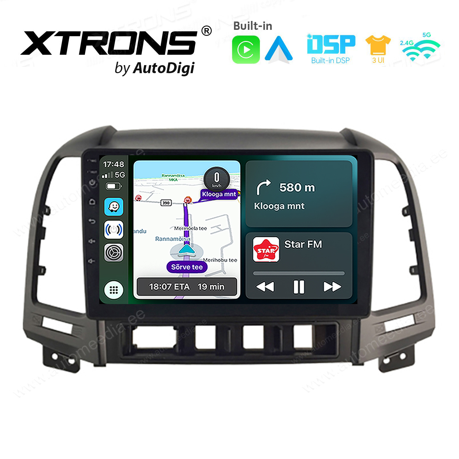 Hyundai Santa Fe (2006-2012) Android 14  | CarPlay Android multimeedia keskus | DAB+ digiraadio