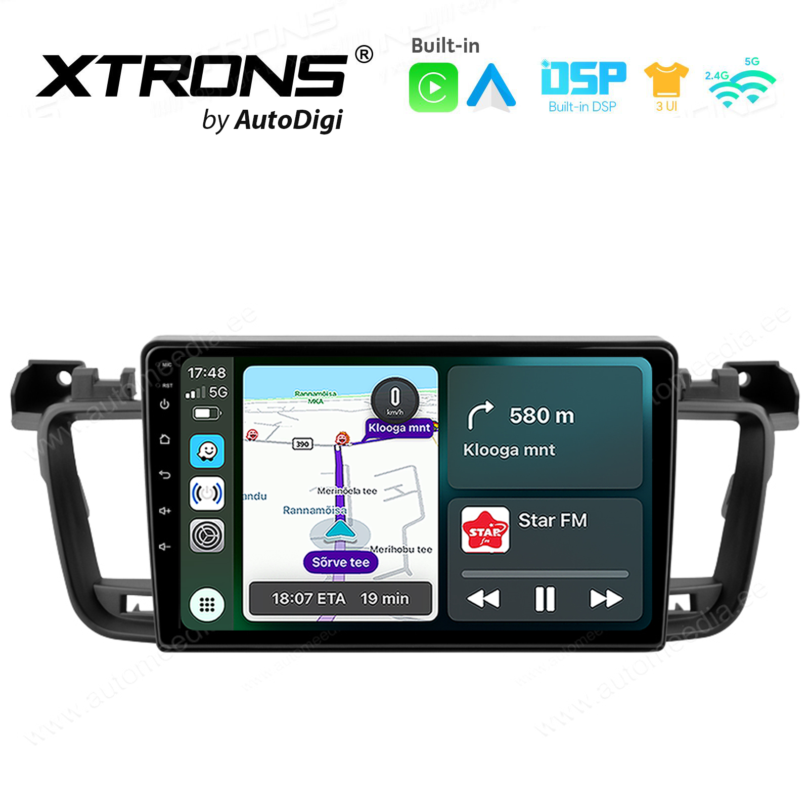 Peugeot 508 (2011 - 2018) Android 14  | CarPlay Android multimeedia keskus | DAB+ digiraadio