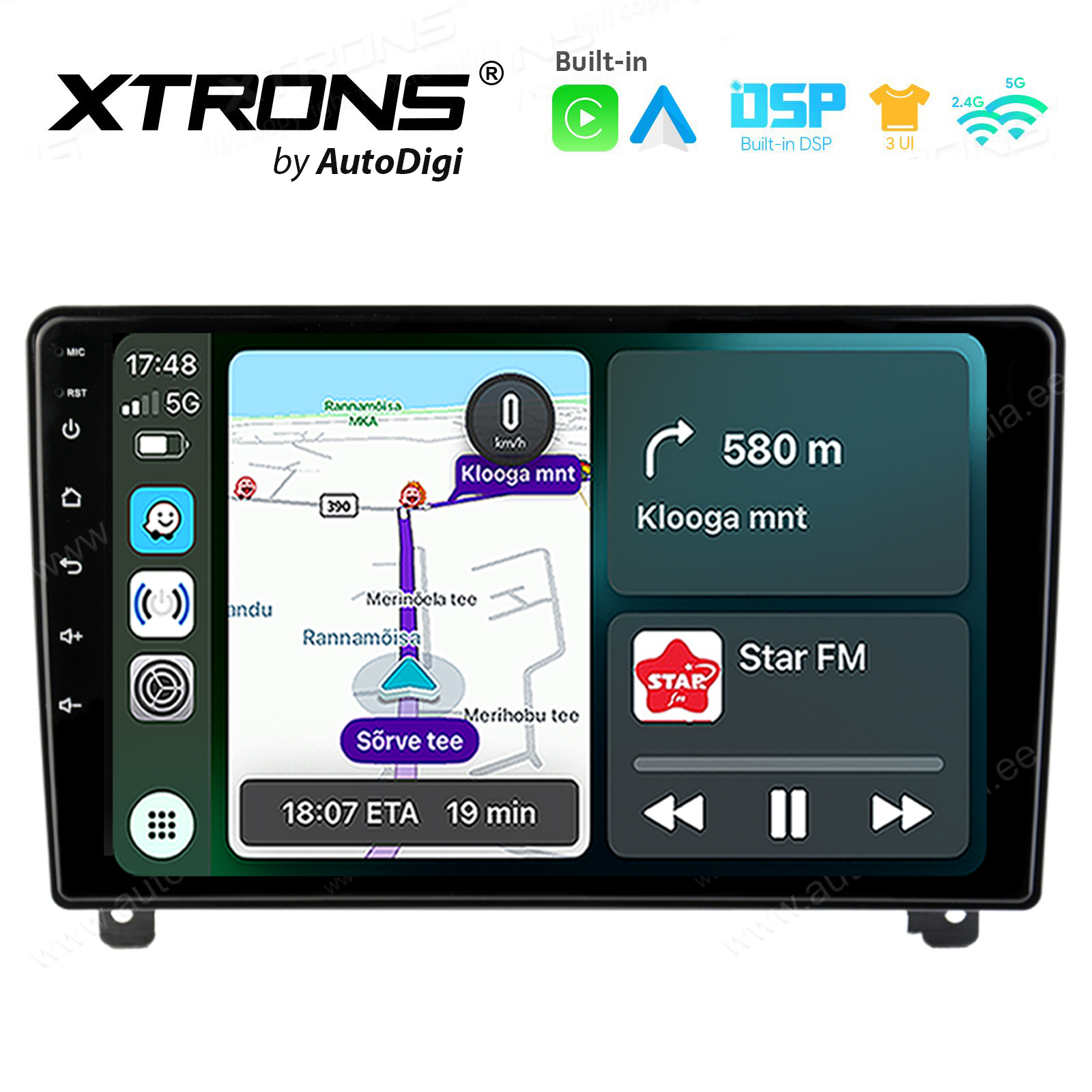 Peugeot 407 Silver Frame 2004-2011 Android 14  | CarPlay Android multimeedia keskus | DAB+ digiraadio