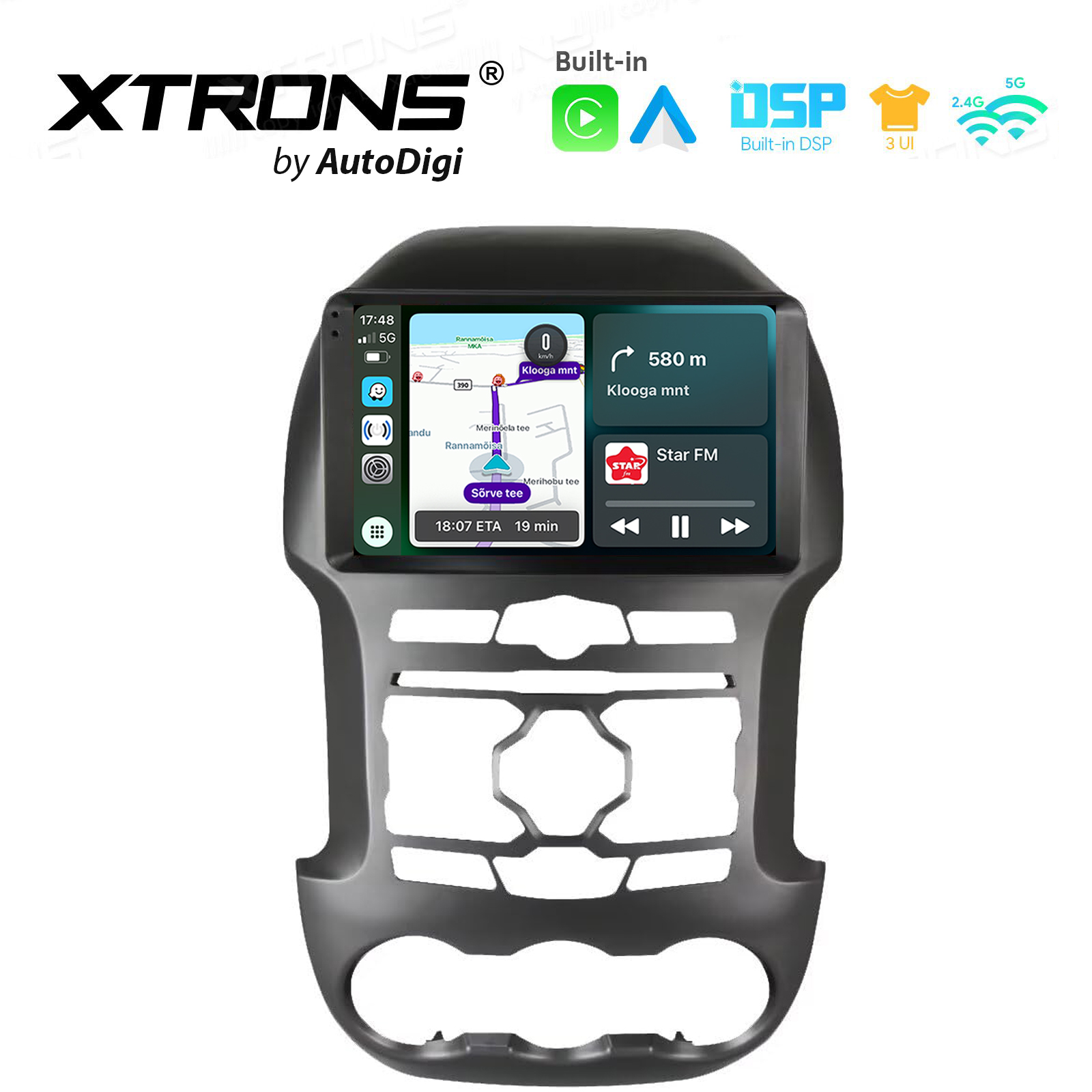 Ford Ranger 2011 - 2016 Android 14  | CarPlay Android multimeedia keskus | DAB+ digiraadio