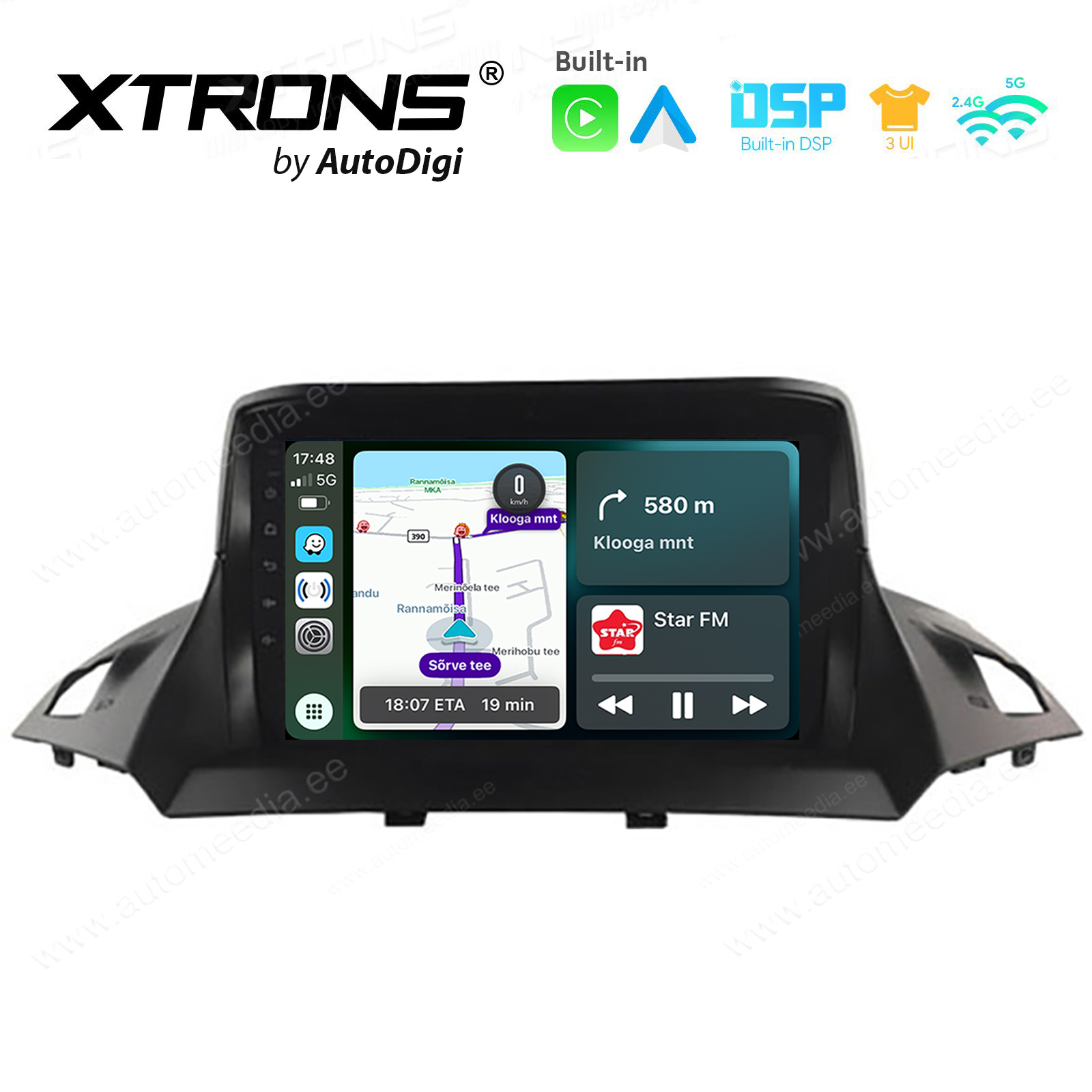 Ford Kuga (2014-2019) | C-Max 2011-2018 Android 14  | CarPlay Android multimeedia keskus | DAB+ digiraadio
