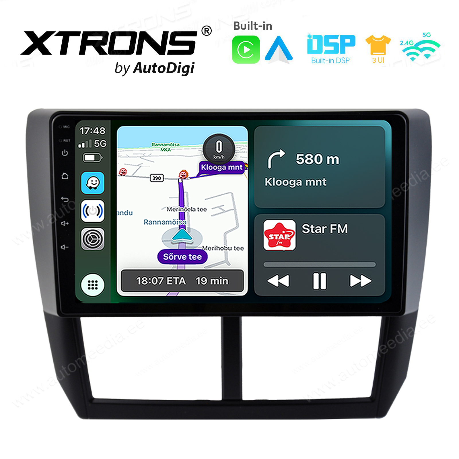 Subaru Forester (2007 - 2012) | Subaru Impreza (2007 - 2011) Android 14  | CarPlay Android multimeedia keskus | DAB+ digiraadio