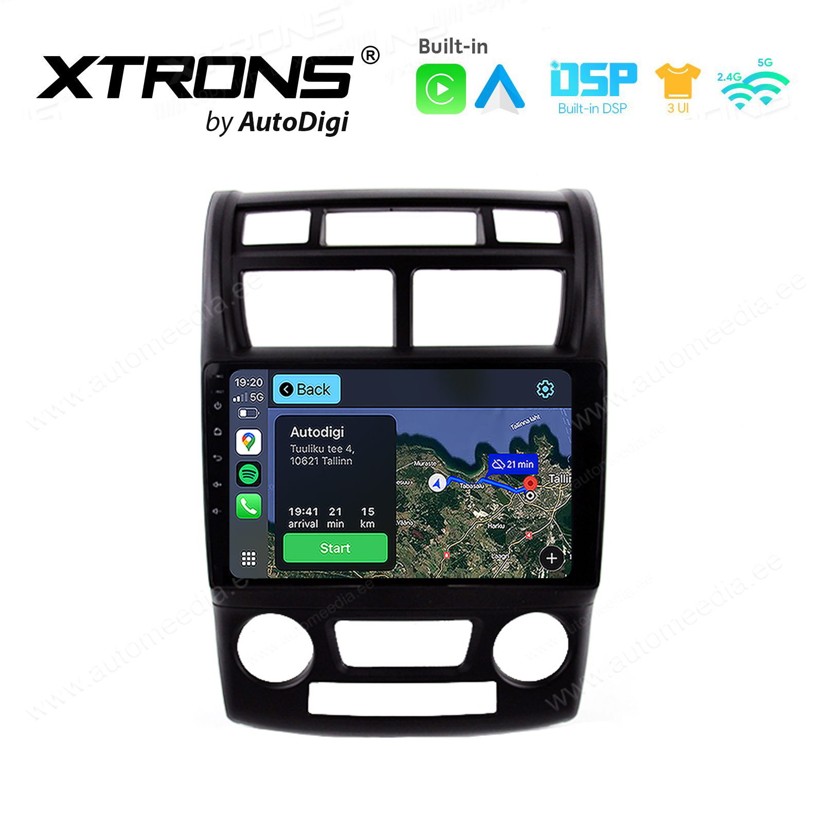 Kia Sportage (2004-2009) Android 14  | CarPlay Android multimeedia keskus | DAB+ digiraadio