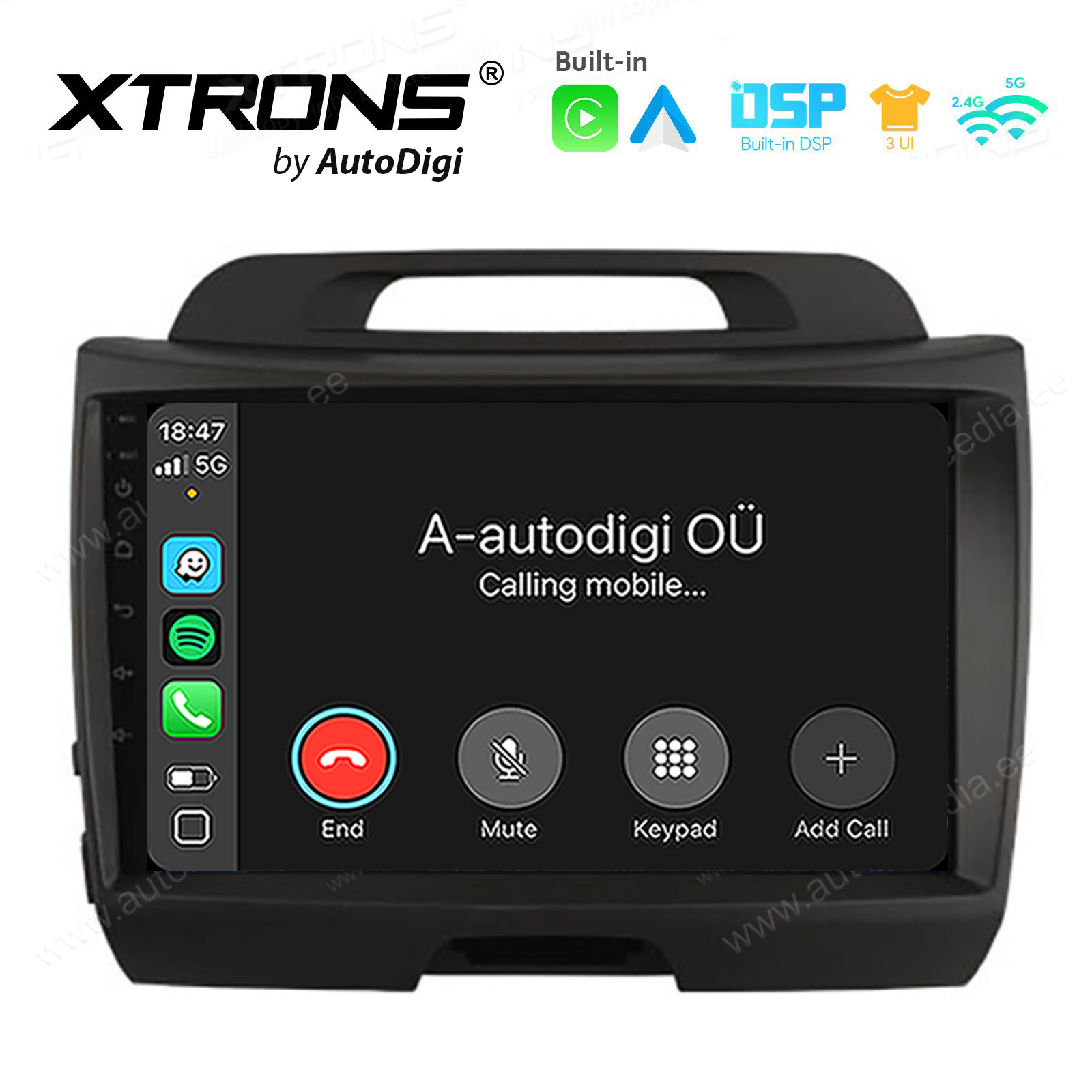 Kia Sportage (2010-2015) Android 14  | CarPlay Android multimeedia keskus | DAB+ digiraadio