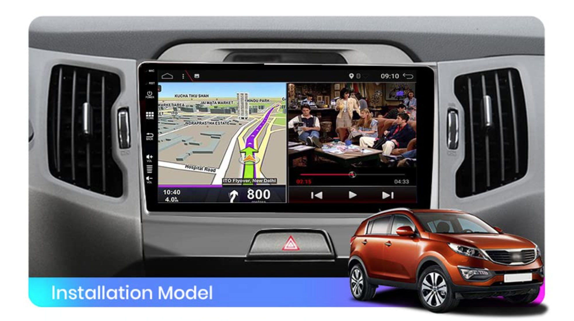 Kia Sportage (2010-2015) Android 14  | CarPlay Android multimeedia keskus | DAB+ digiraadio