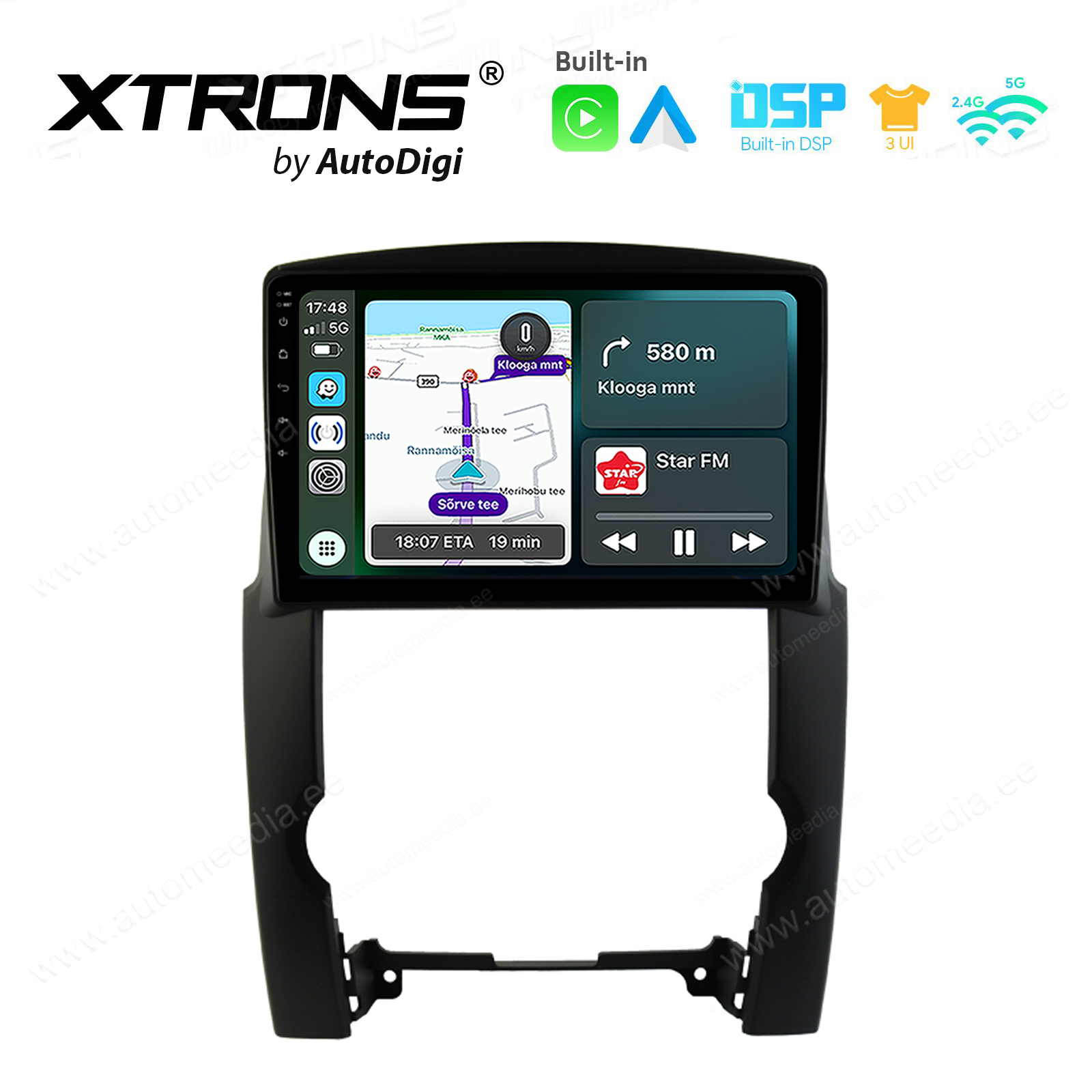 Kia Sorento 2 XM 2009 - 2012 Android 14  | CarPlay Android multimeedia keskus | DAB+ digiraadio