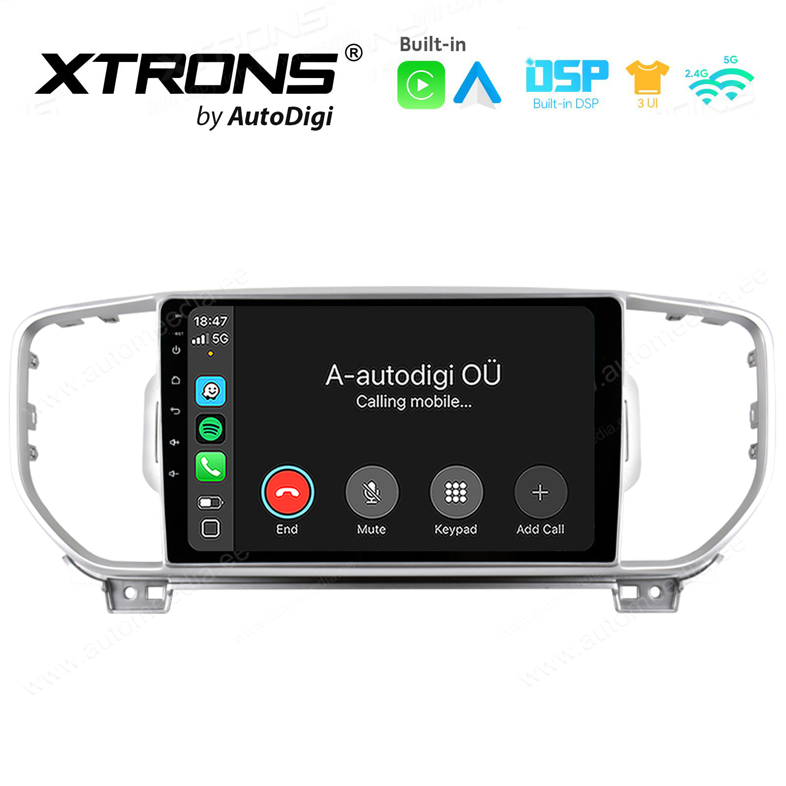 KIA SPORTAGE (2016-2021) Android 14  | CarPlay Android multimeedia keskus | DAB+ digiraadio