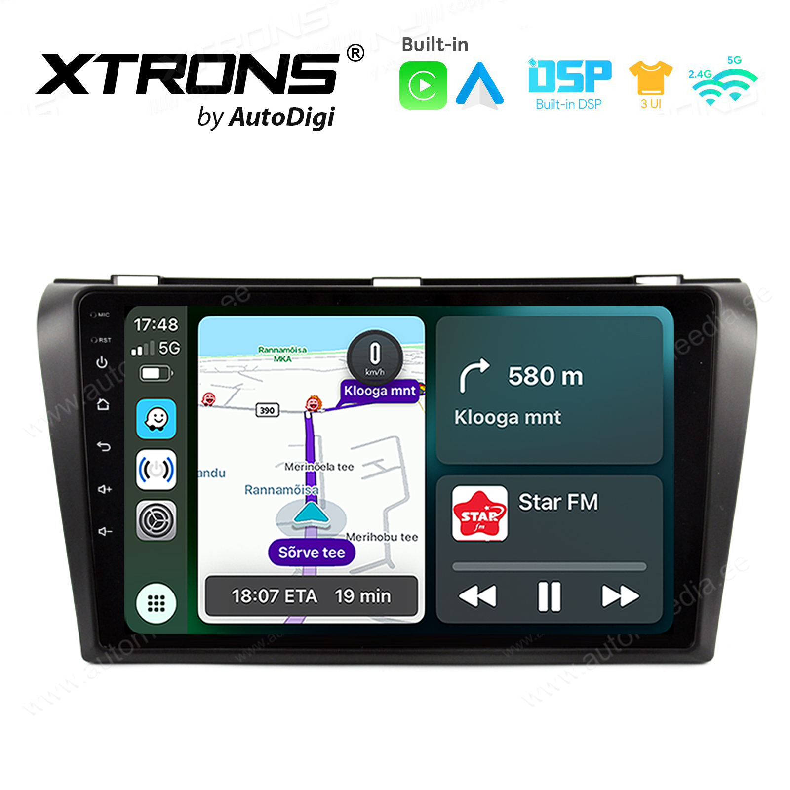Mazda 3 (2010-2013) Android 14  | CarPlay Android multimeedia keskus | DAB+ digiraadio