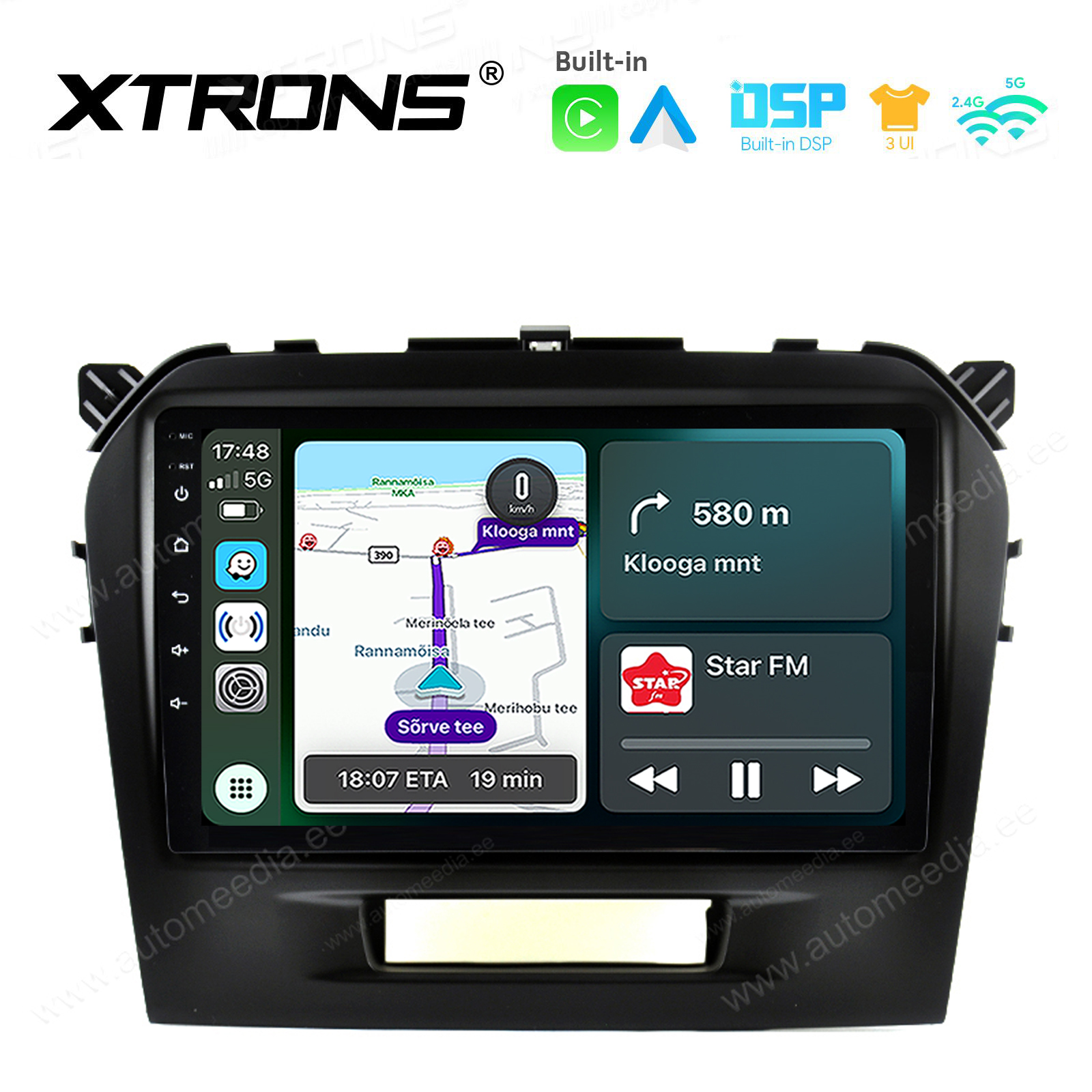 Suzuki Vitara (2014-2019) Android 14  | CarPlay Android multimeedia keskus | DAB+ digiraadio
