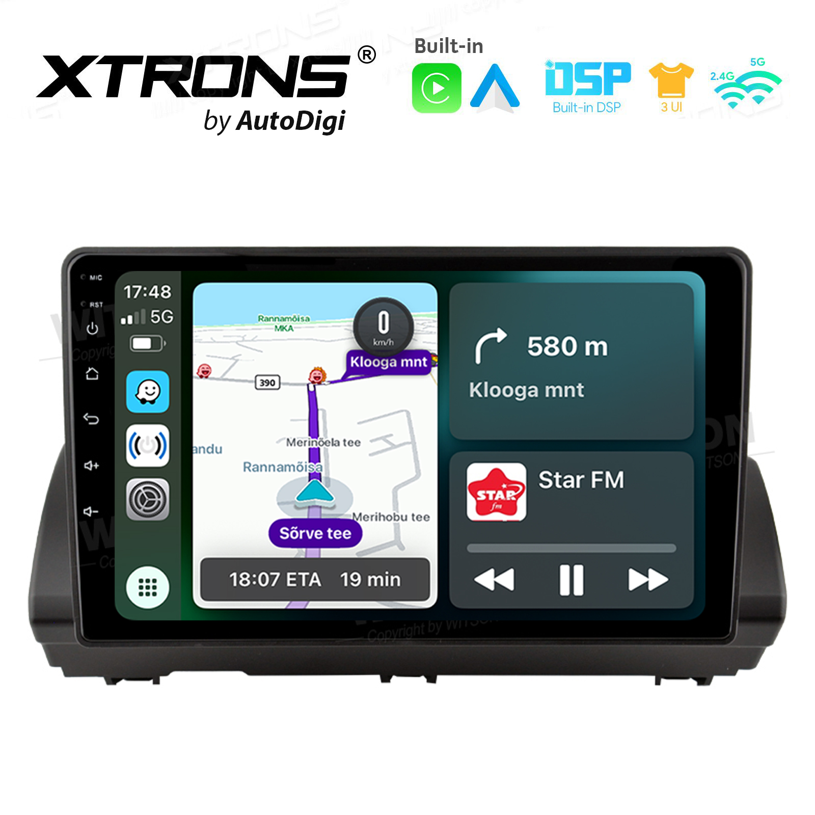 Dacia Sandero (2021-2025) Android 14  | CarPlay Android multimeedia keskus | DAB+ digiraadio