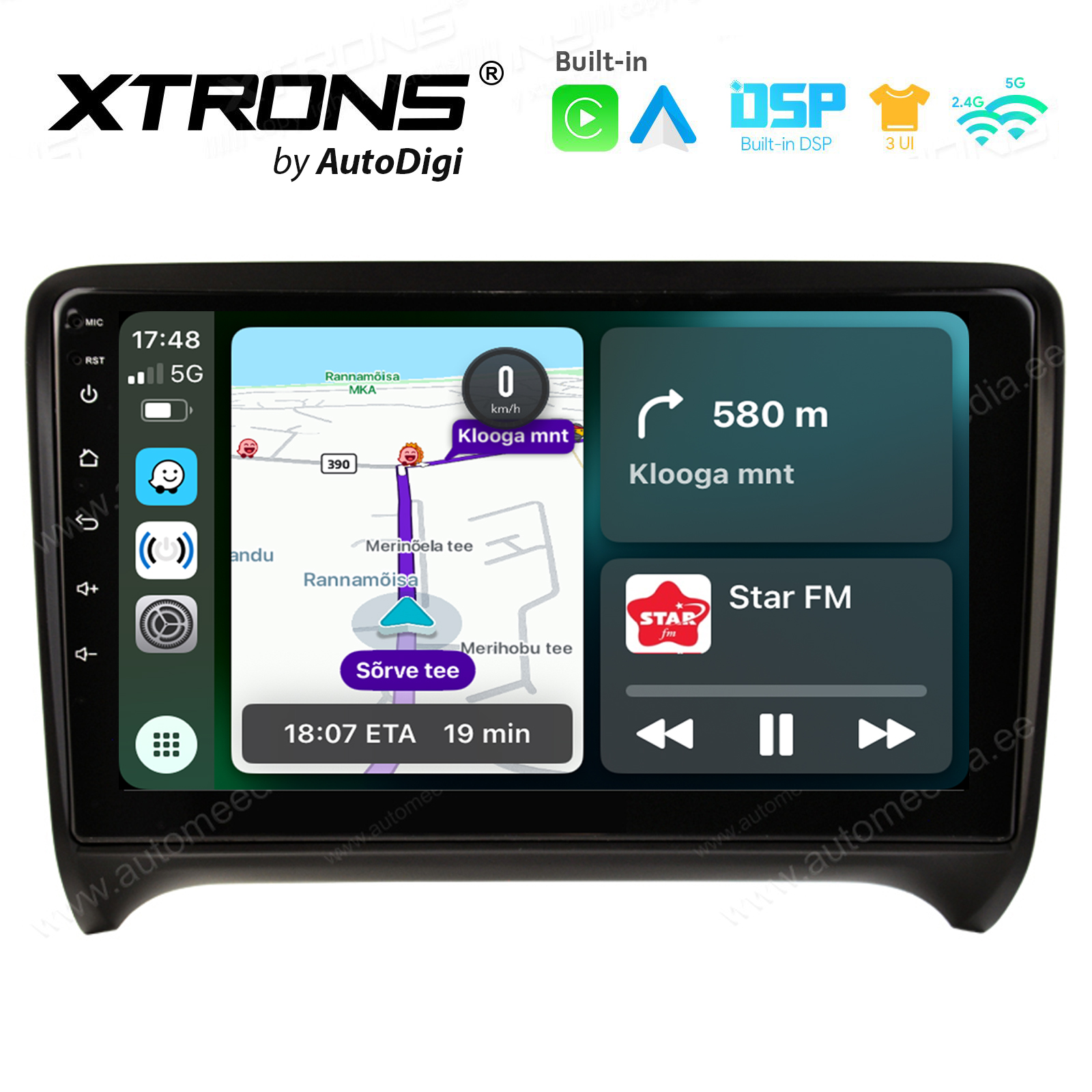 Audi TT (2006-2012) Android 14  | CarPlay Android multimeedia keskus | DAB+ digiraadio