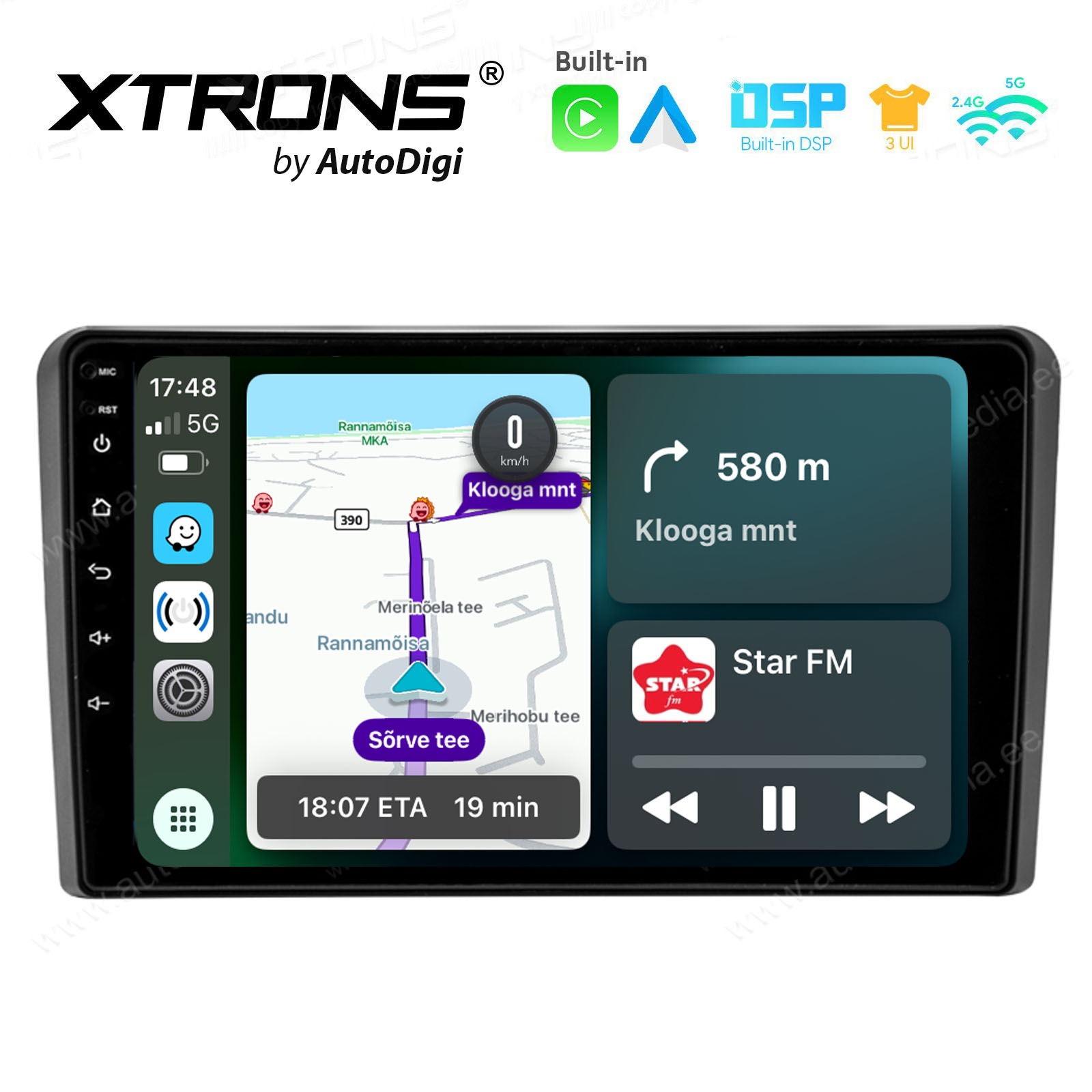 Audi A3 (2003-2012) Android 14  | CarPlay Android multimeedia keskus | DAB+ digiraadio