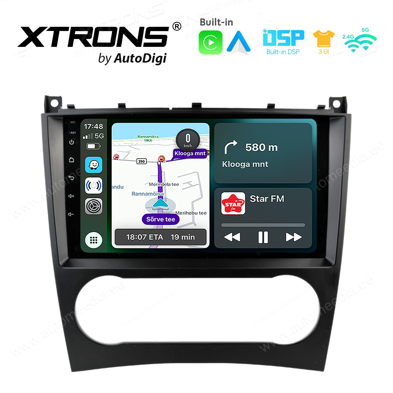 Mercedes-Benz C-Class | W203 (2005-2009) Android 14  | CarPlay Android multimeedia keskus | DAB+ digiraadio