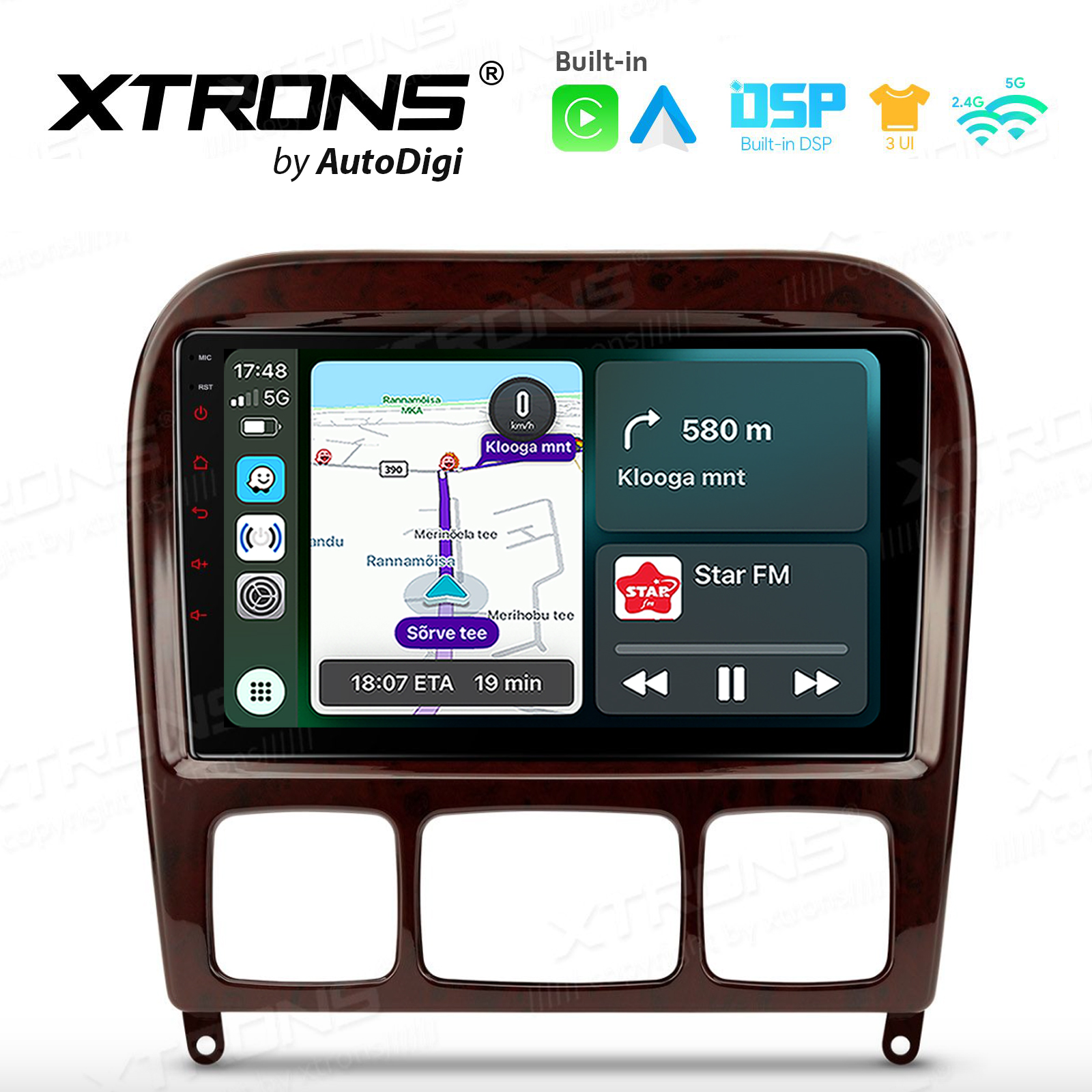 Mercedes-Benz S-Class W220 (1998-2005) Android 14  | CarPlay Android multimeedia keskus | DAB+ digiraadio