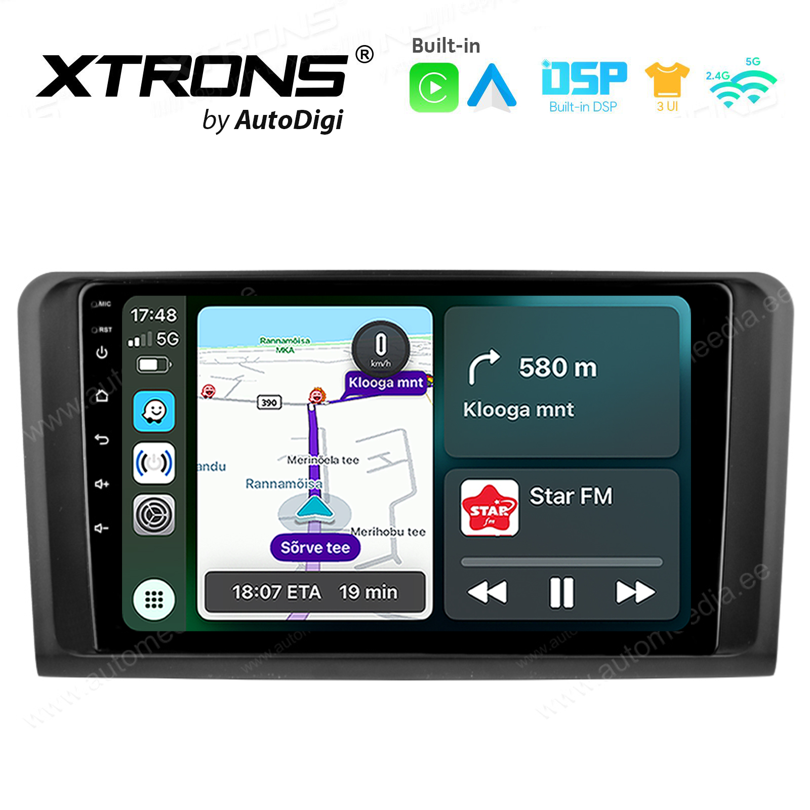 Mercedes-Benz ML | GL | W164 | X164 (2005-2012) Android 14  | CarPlay Android multimeedia keskus | DAB+ digiraadio