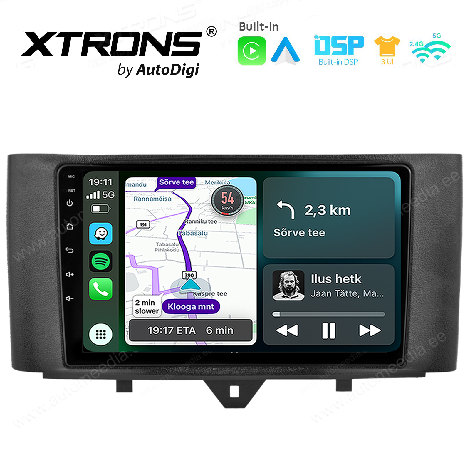 XTRONS XTR9829 merkkikohtainen Android GPS multimedia näyttösoitin