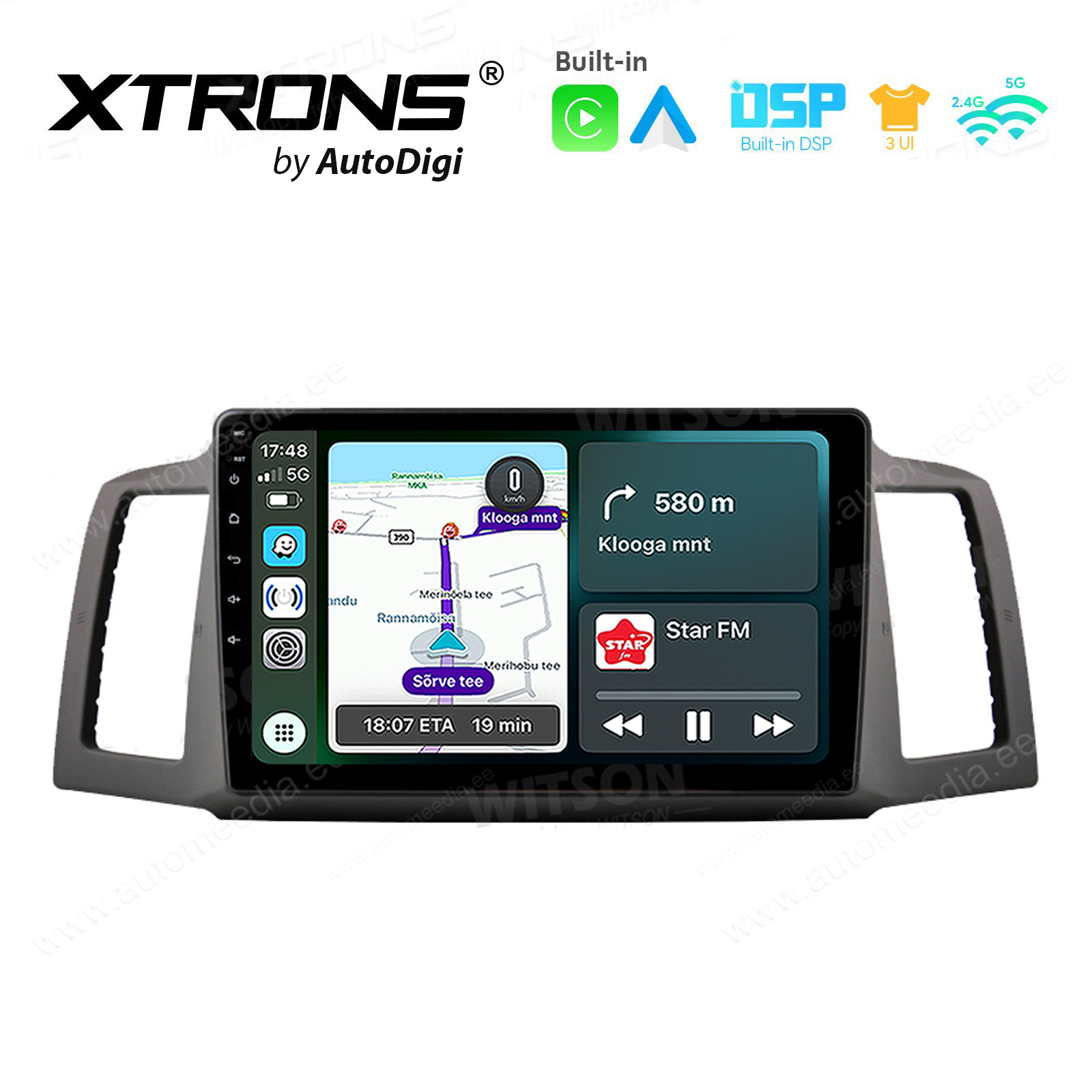Jeep Grand Cherokee (2004-2007) Android 14  | CarPlay Android multimeedia keskus | DAB+ digiraadio