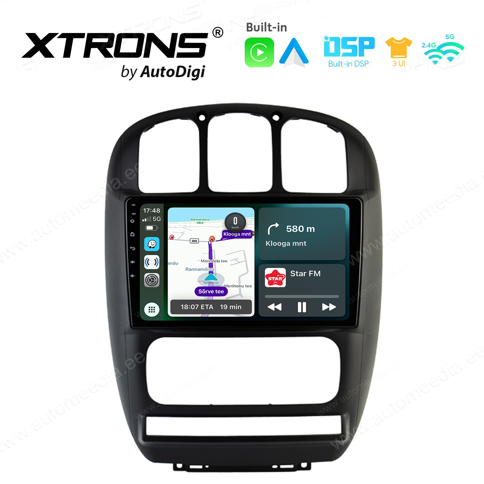 Dodge Caravan / Chrysler Voyager / Town&Country 2000 - 2007 Android 14  | CarPlay Android multimeedia keskus | DAB+ digiraadio