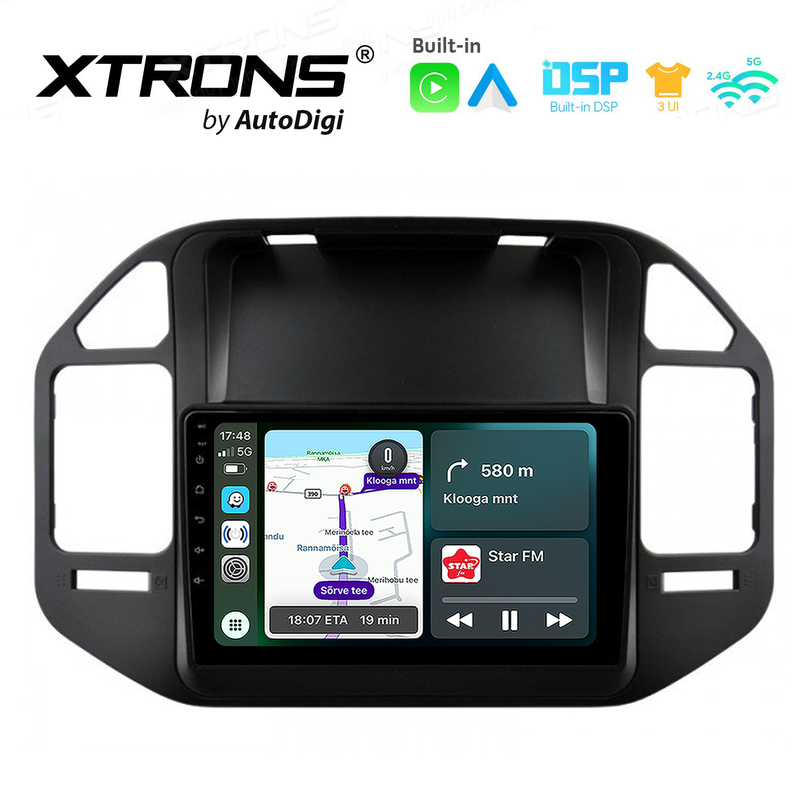 Mitsubishi Pajero 3 (1999-2006) Android 14  | CarPlay Android multimeedia keskus | DAB+ digiraadio