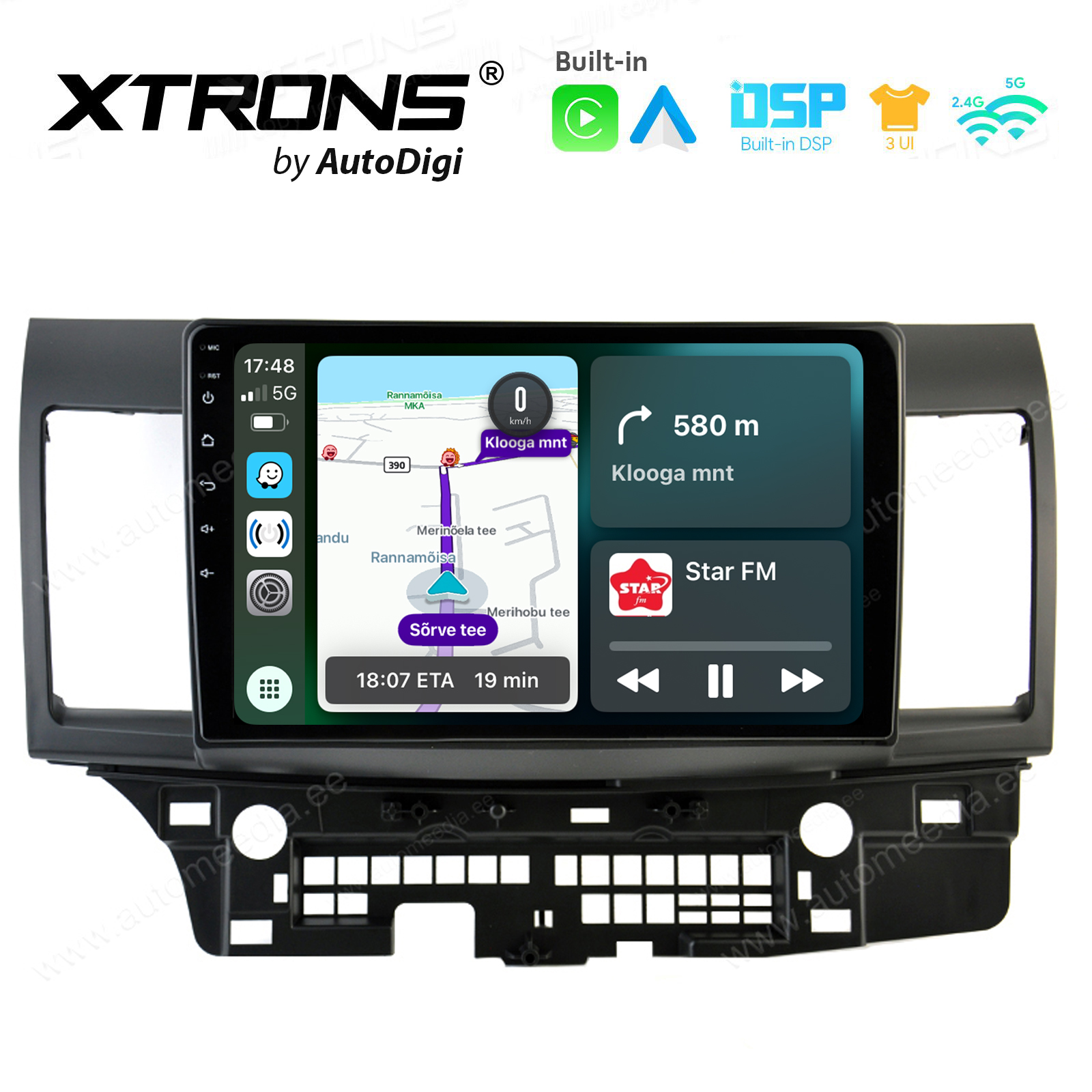 Mitsubishi Lancer (2007-2017) Android 14  | CarPlay Android multimeedia keskus | DAB+ digiraadio